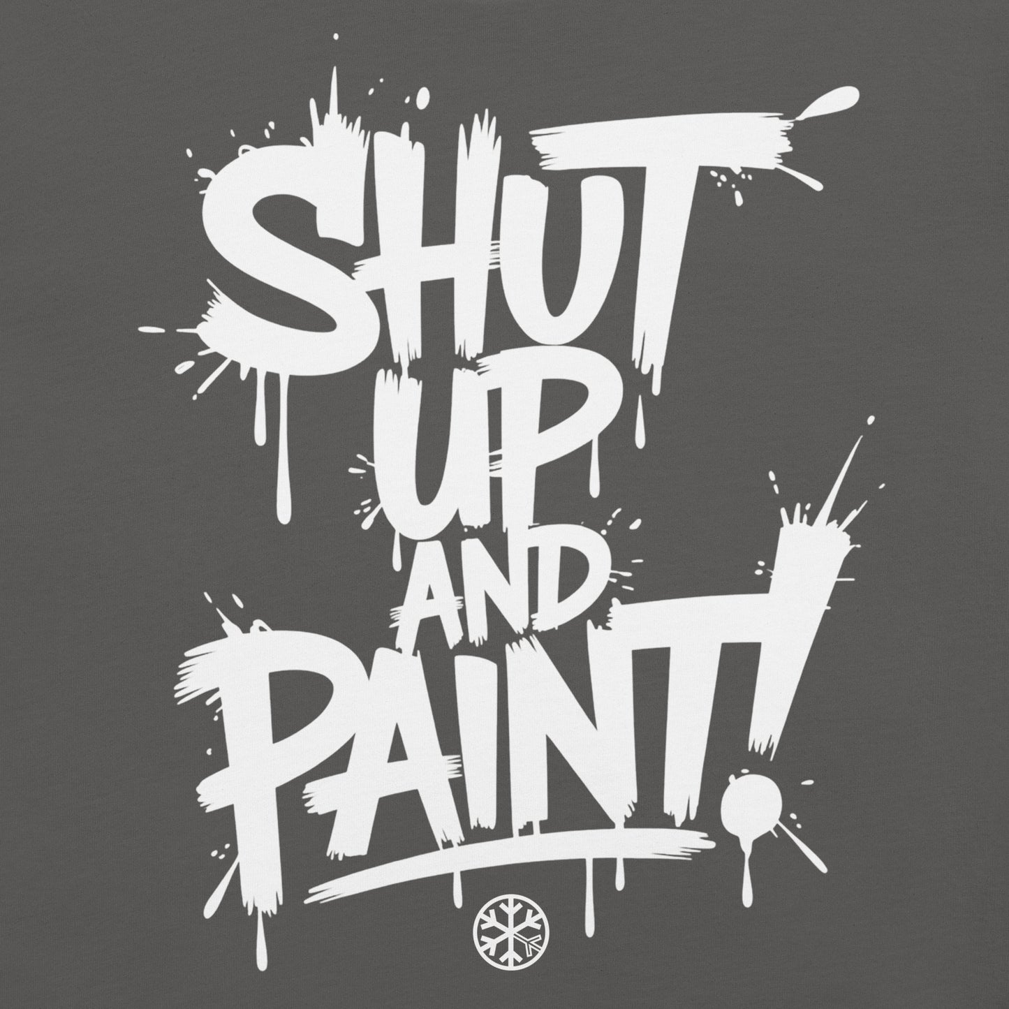 Gray-Shut Up and Paint Graffiti Tee from B.Different Clothing, graphic, graffiti-inspired streetwear t-shirt