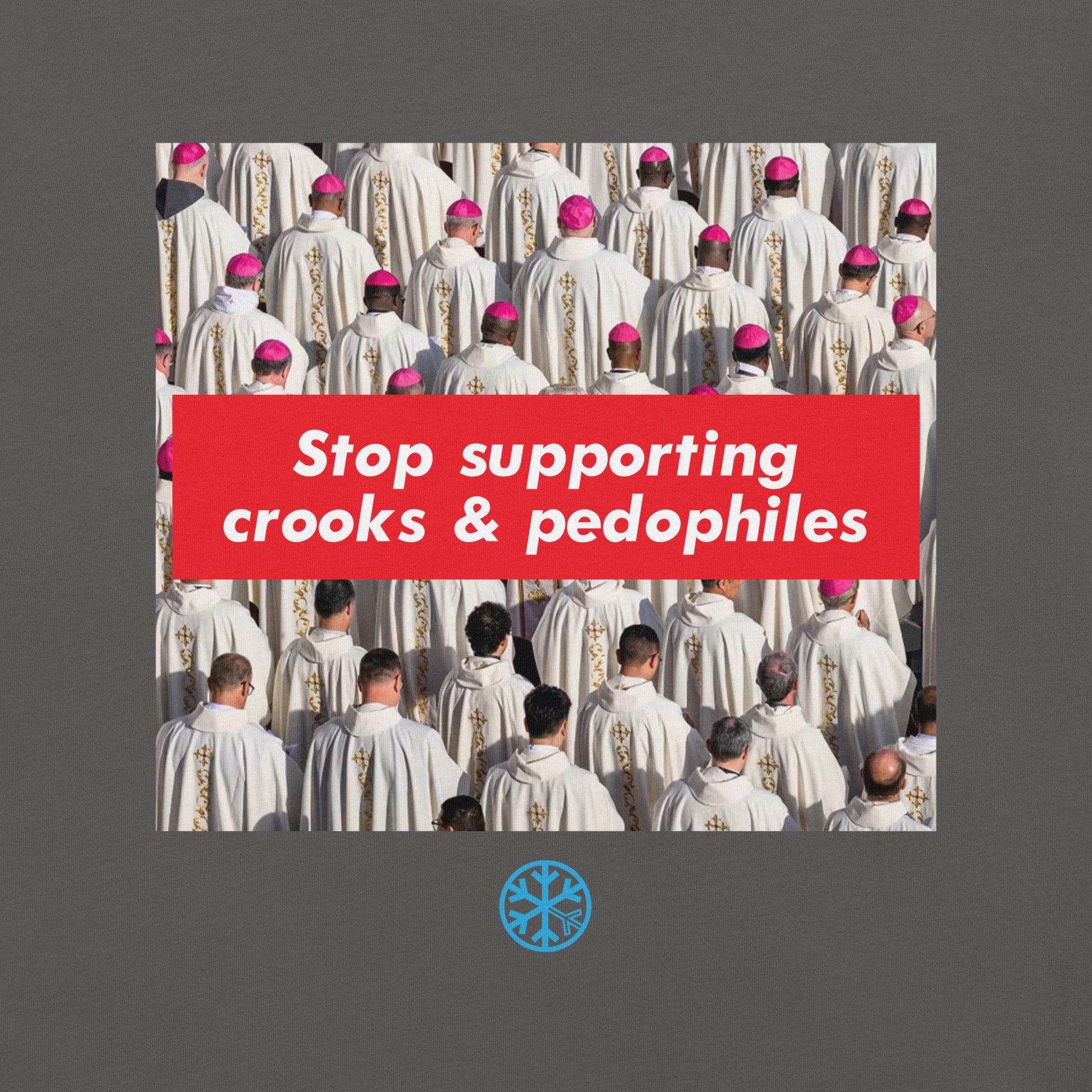 Gray-Vatican Crooks Tee from B.Different Clothing, graphic, graffiti-inspired streetwear t-shirt