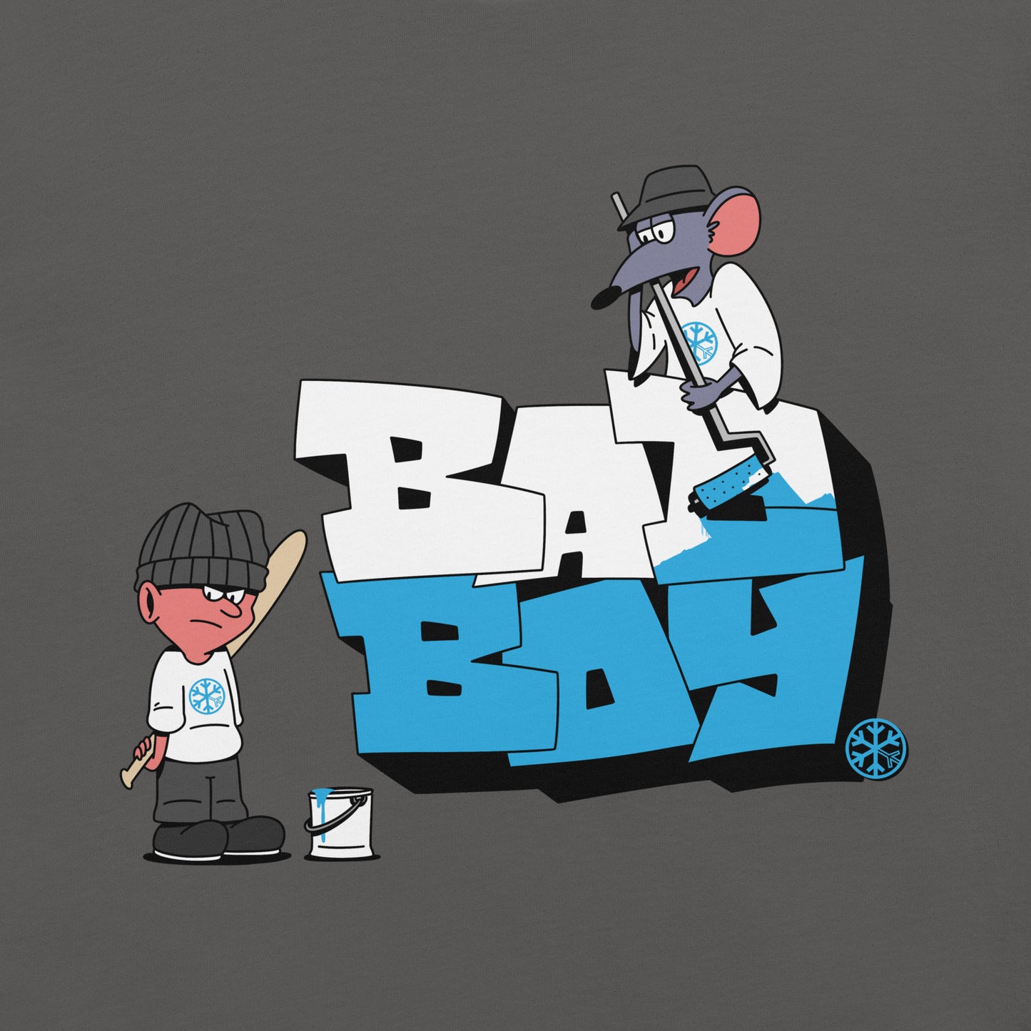 Gray-Bad Boy Graffiti Tee from B.Different Clothing, graphic, graffiti-inspired streetwear t-shirt
