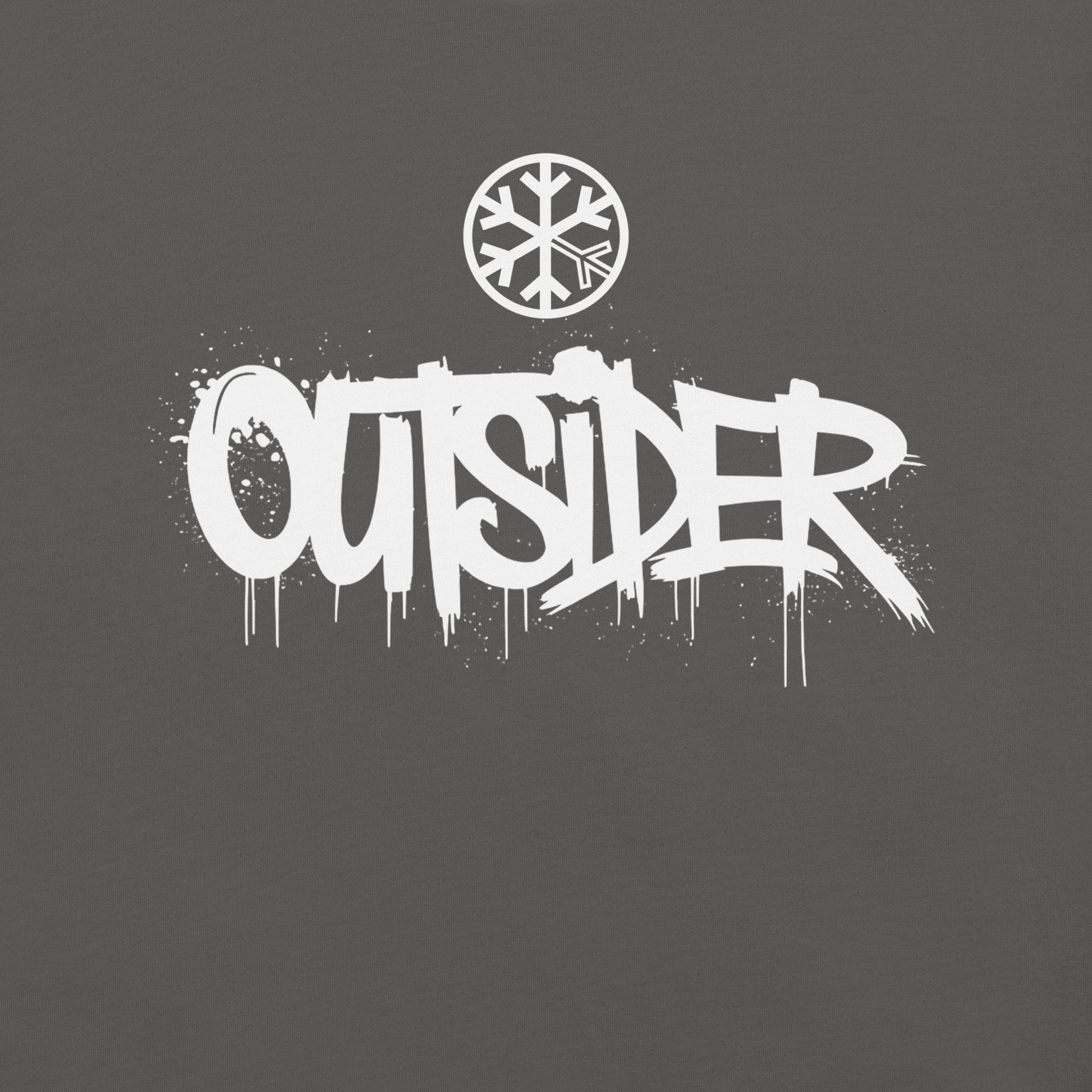 Gray-Outsider Graffiti Tag Tee from B.Different Clothing, graphic, graffiti-inspired streetwear t-shirt