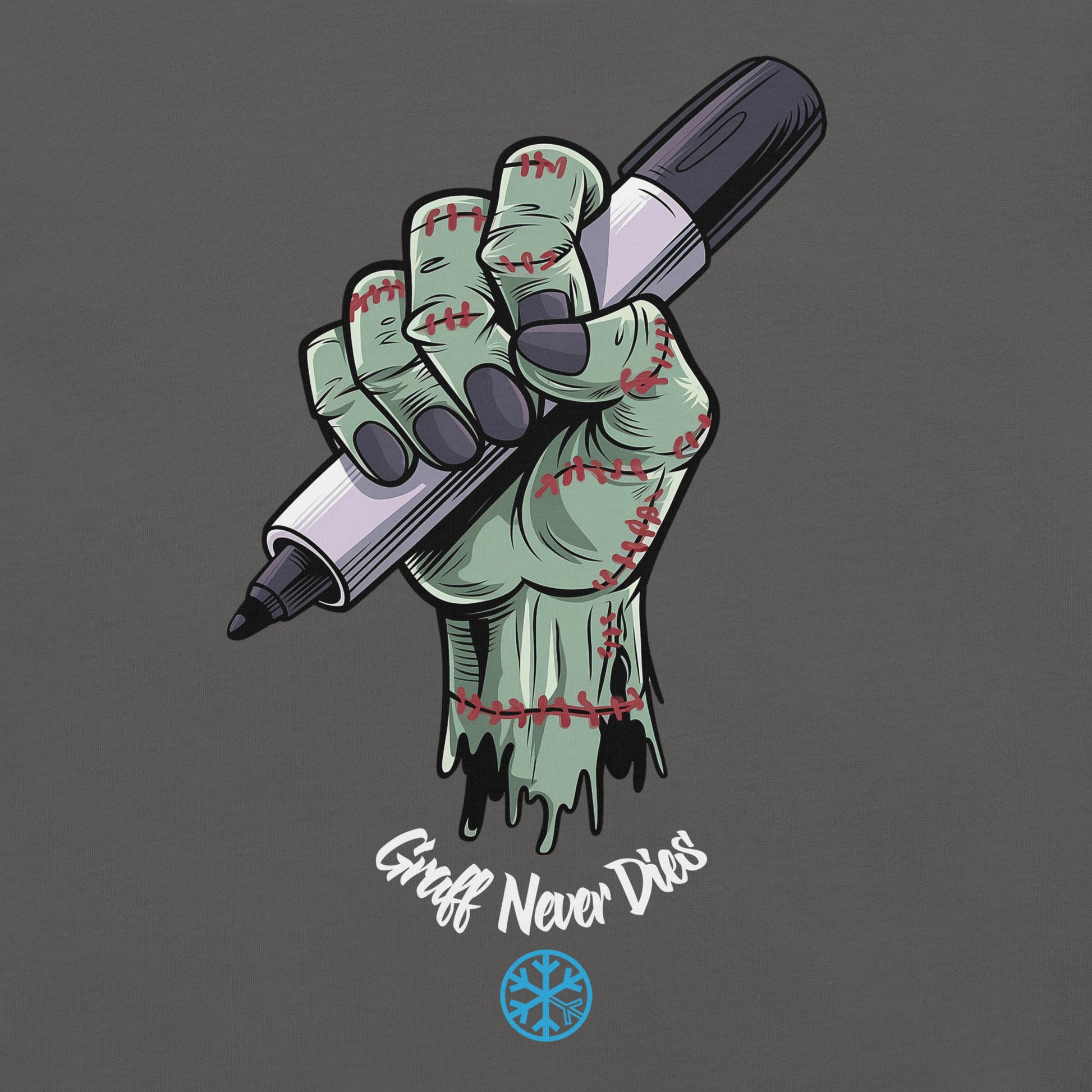 Darkgray-Thing Graffiti Tee from B.Different Clothing, graphic, graffiti-inspired streetwear t-shirt