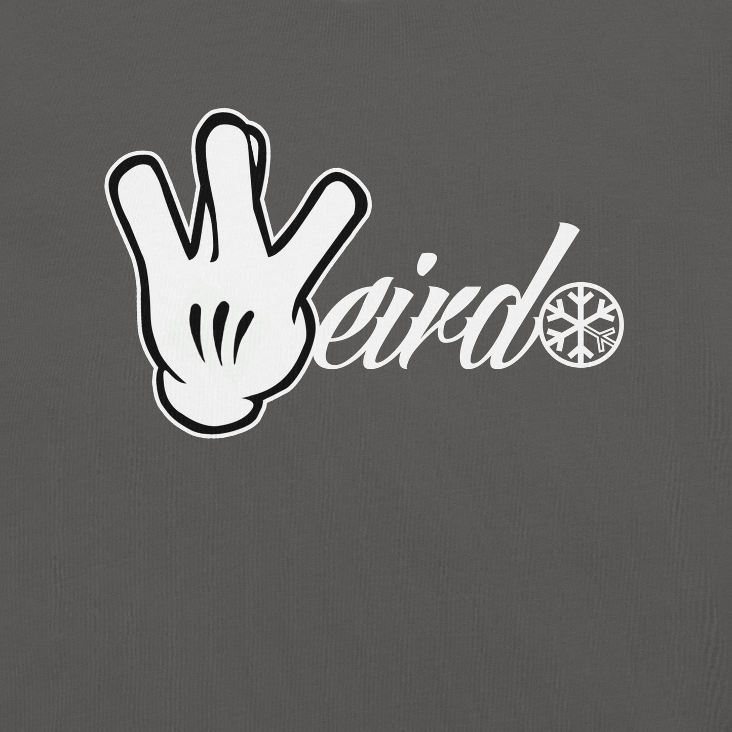 Gray-Weirdo Hand Sign Tee from B.Different Clothing, graphic, graffiti-inspired streetwear t-shirt