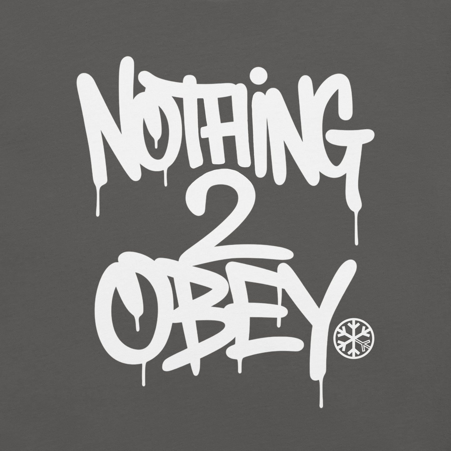 Darkgray-Nothing 2 Obey Graffiti Tee from B.Different Clothing, graphic, graffiti-inspired streetwear t-shirt