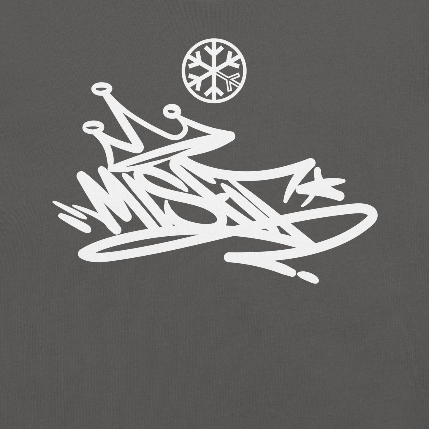 Darkgray-Misfit Graffiti Tag Tee from B.Different Clothing, graphic, graffiti-inspired streetwear t-shirt