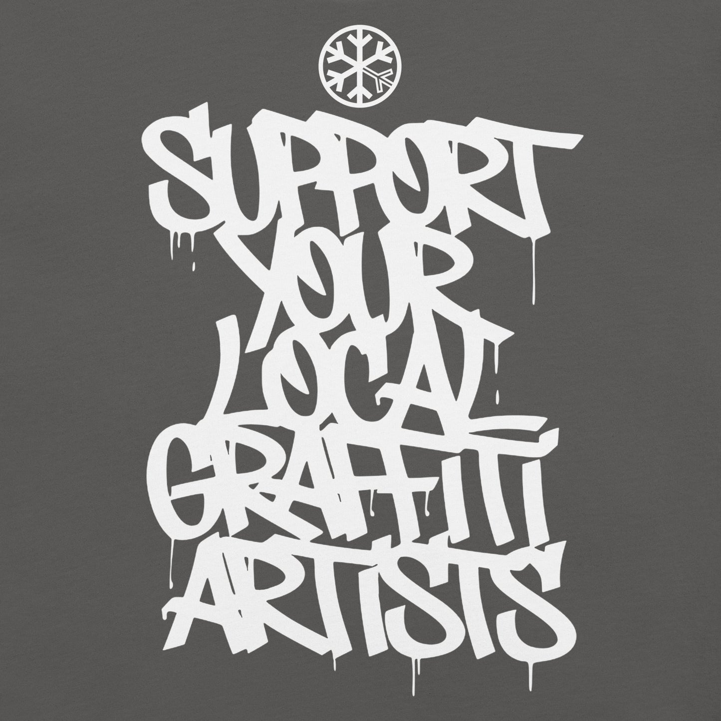 Gray-Support Your Local Graffiti Artists Tee from B.Different Clothing, graphic, graffiti-inspired streetwear t-shirt