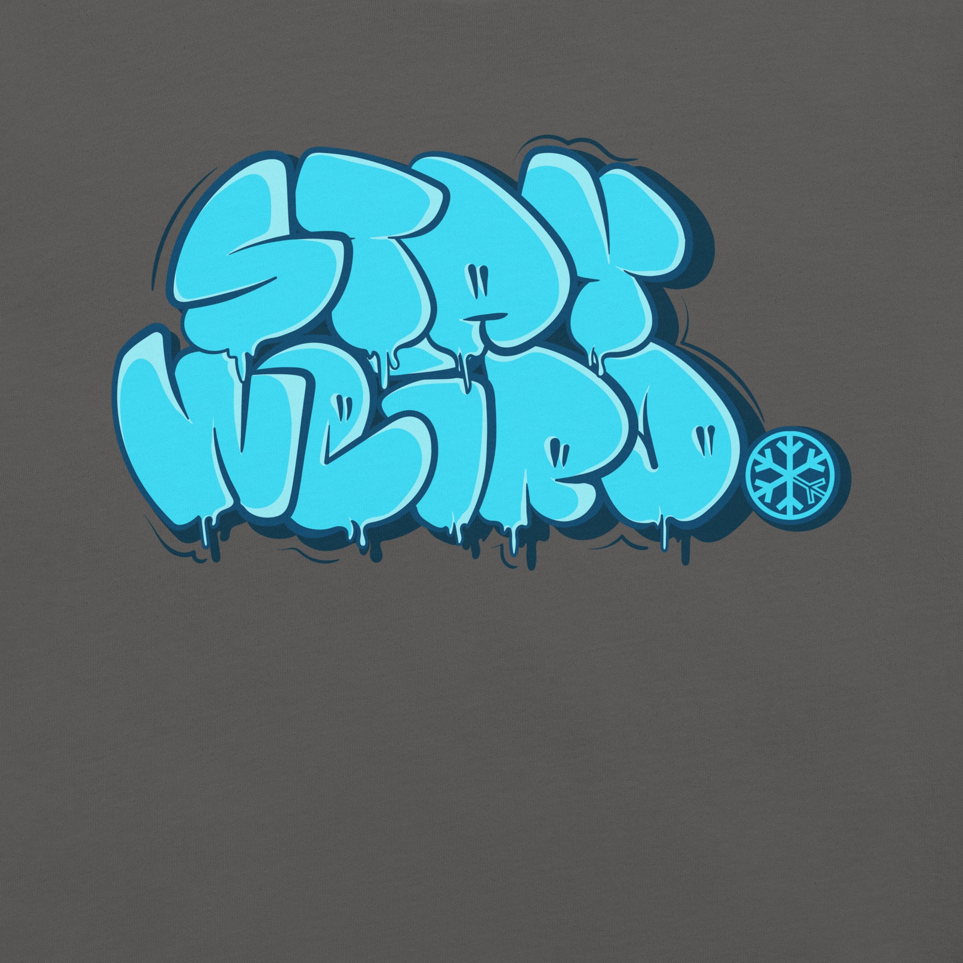 Gray-Stay Weird Graffiti Throw-up Tee from B.Different Clothing, graphic, graffiti-inspired streetwear t-shirt