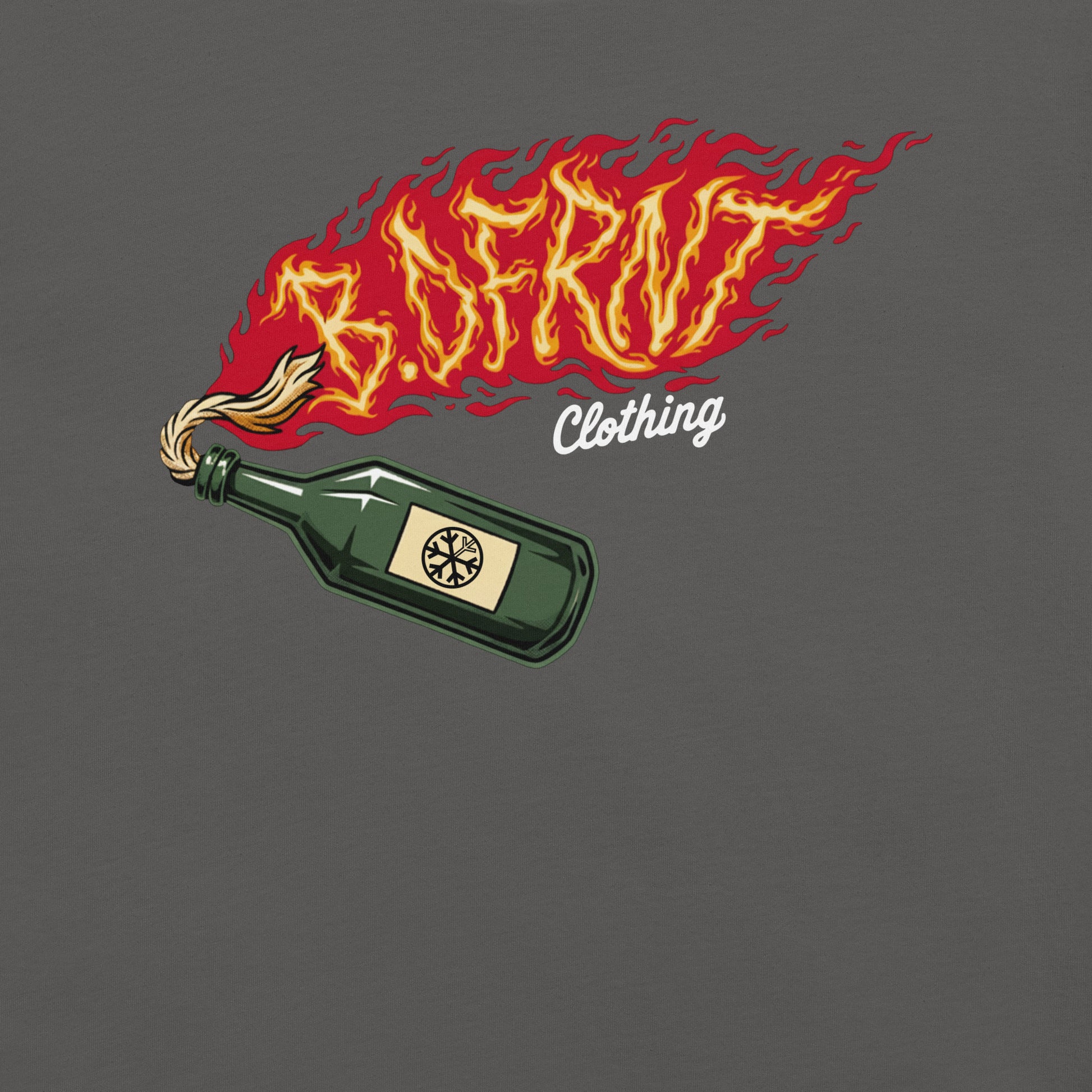 Gray-Molotov Graffiti Tee from B.Different Clothing, graphic, graffiti-inspired streetwear t-shirt