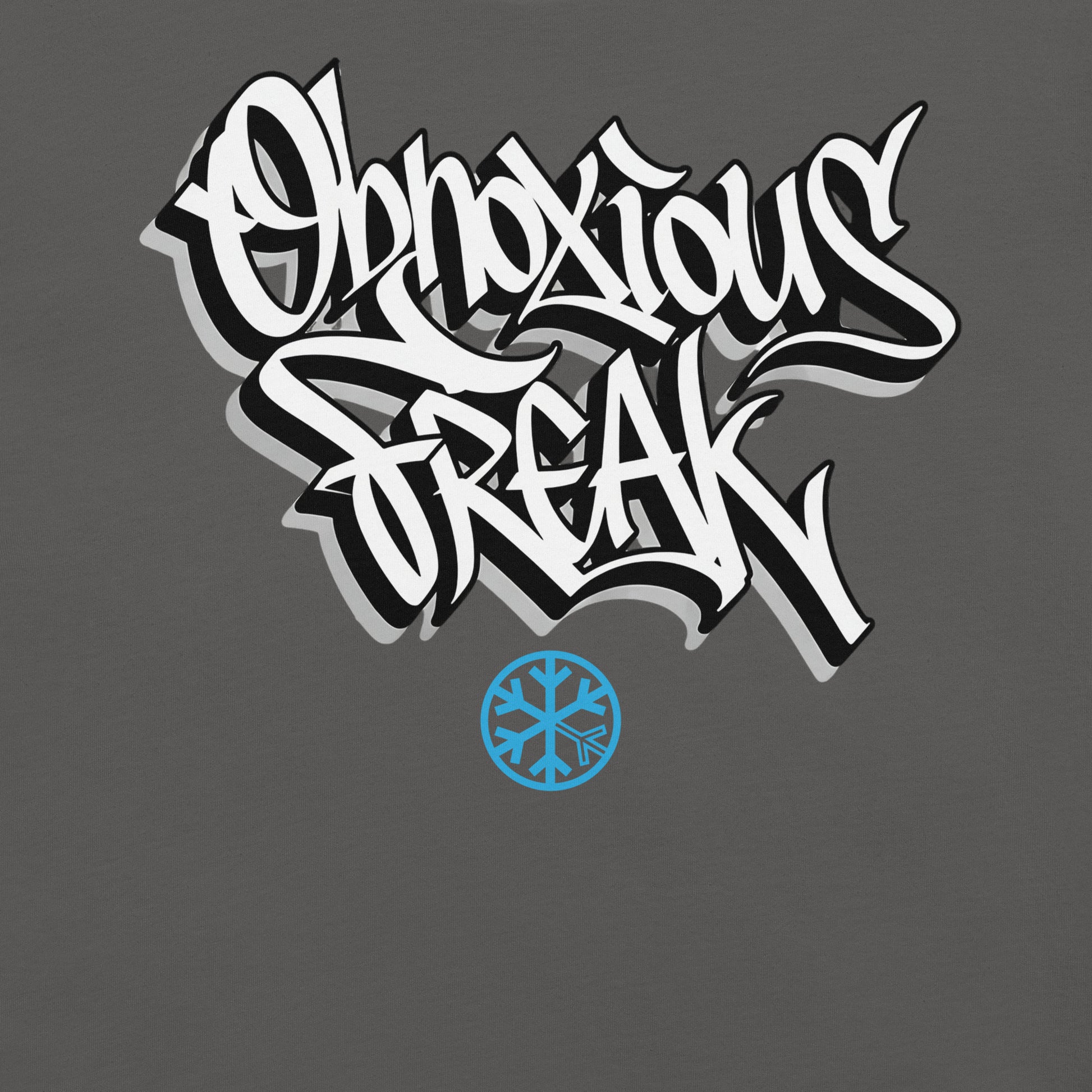 Gray-Obnoxious Freak Graffiti Tee from B.Different Clothing, graphic, graffiti-inspired streetwear t-shirt