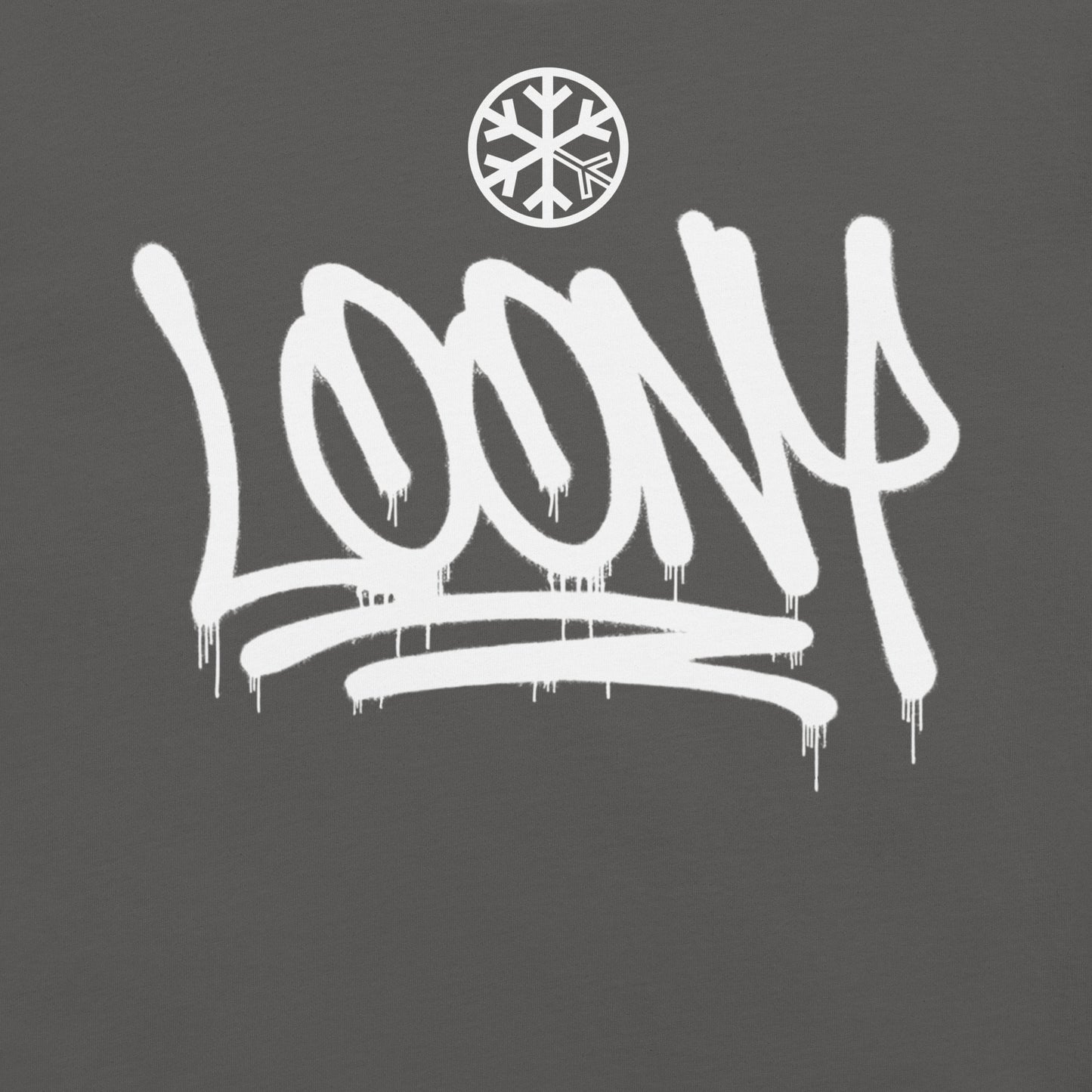 Gray-Loony Graffiti Tag Tee from B.Different Clothing, graphic, graffiti-inspired streetwear t-shirt