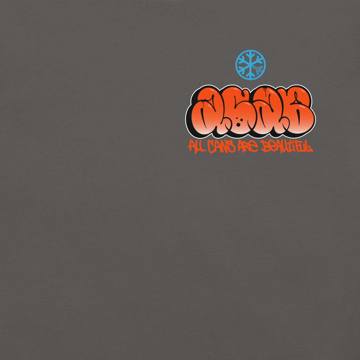 Gray-ACAB Girl Graffiti Tee from B.Different Clothing, front graphic, graffiti-inspired streetwear