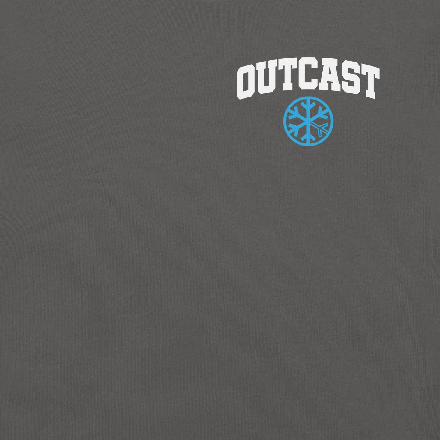 Gray-Outcast Graffiti Character Tee from B.Different Clothing, front graphic, graffiti-inspired streetwear t-shirt