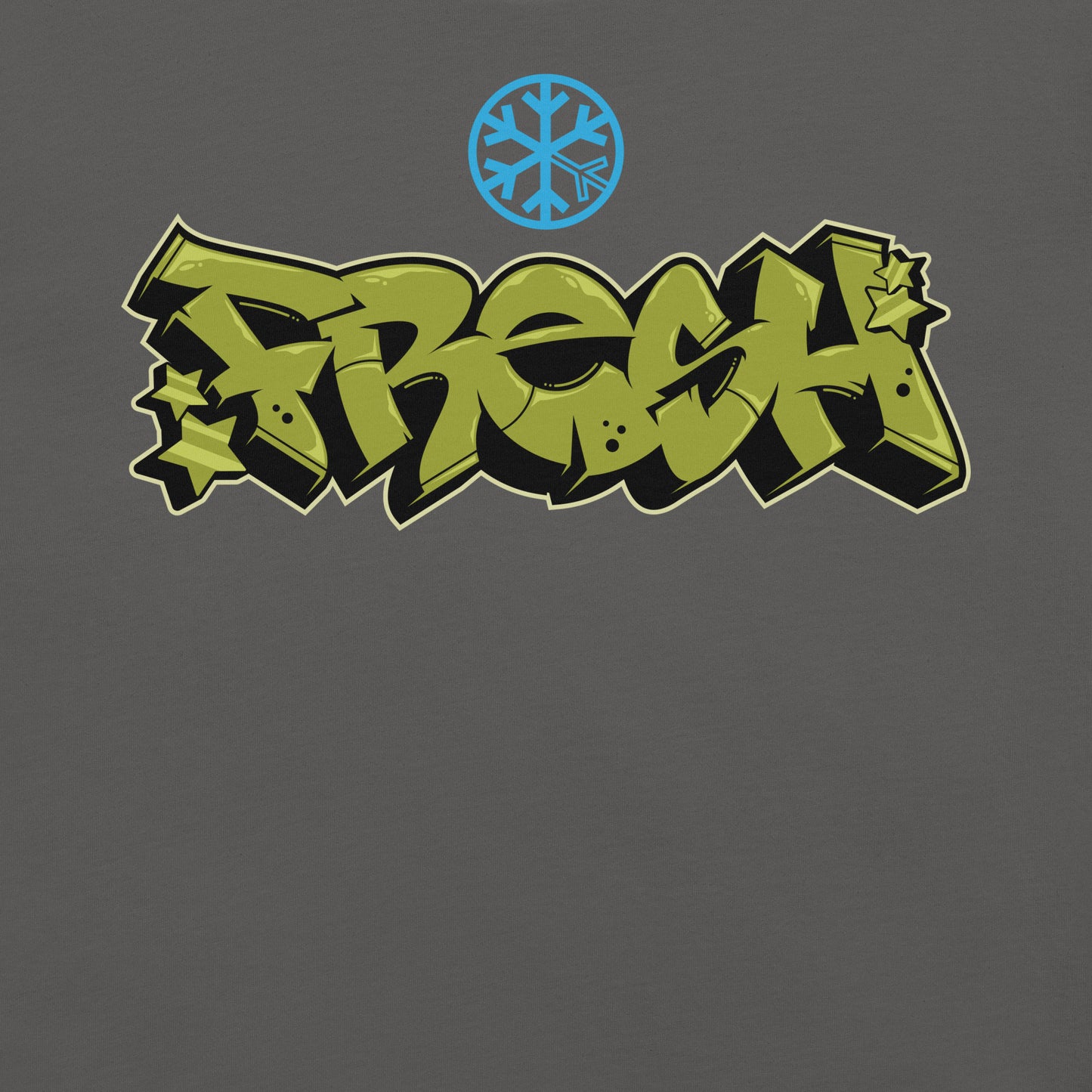 Gray-Fresh Graffiti Piece Tee from B.Different Clothing, graphic, graffiti-inspired streetwear t-shirt