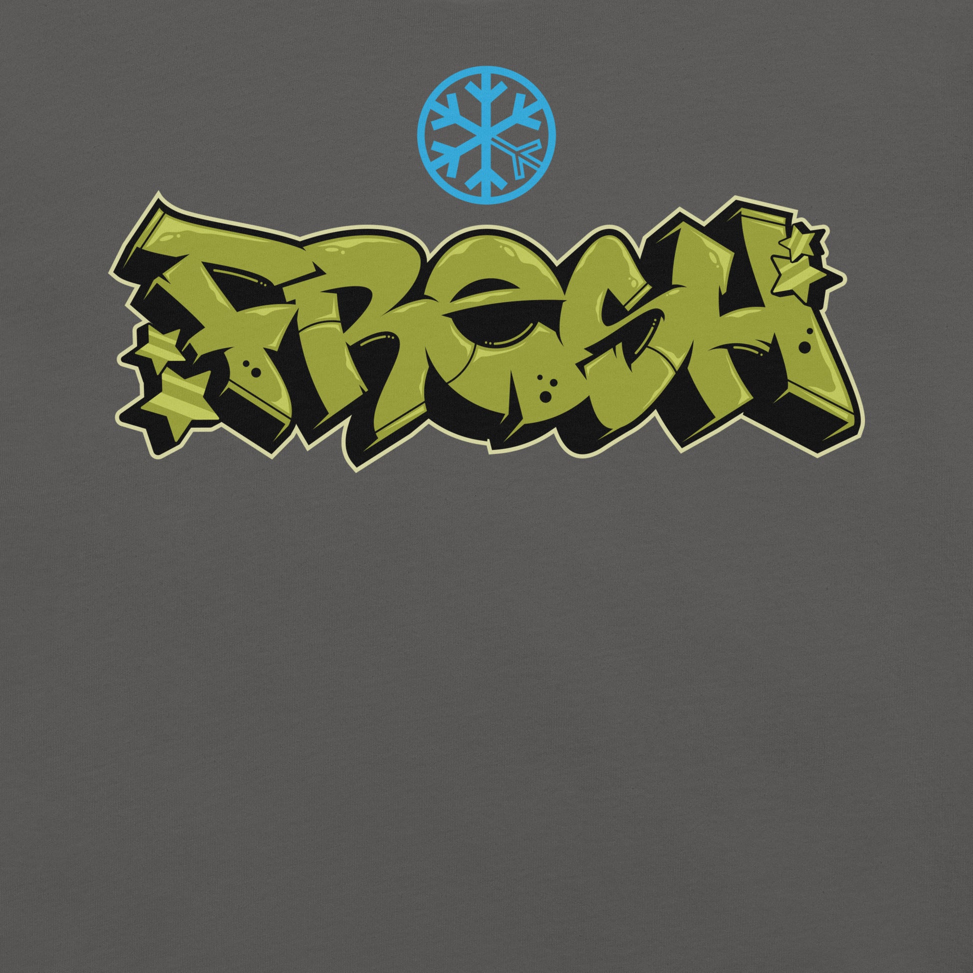 Gray-Fresh Graffiti Piece Tee from B.Different Clothing, graphic, graffiti-inspired streetwear t-shirt