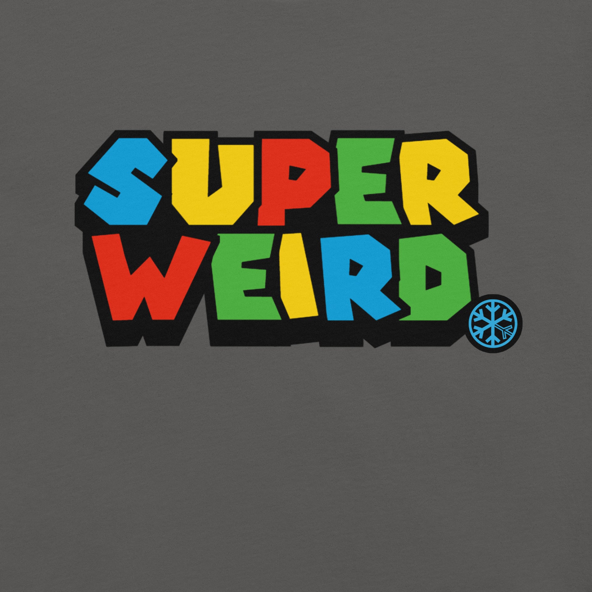 Gray-Super Weird Tee from B.Different Clothing, graphic, graffiti-inspired streetwear t-shirt