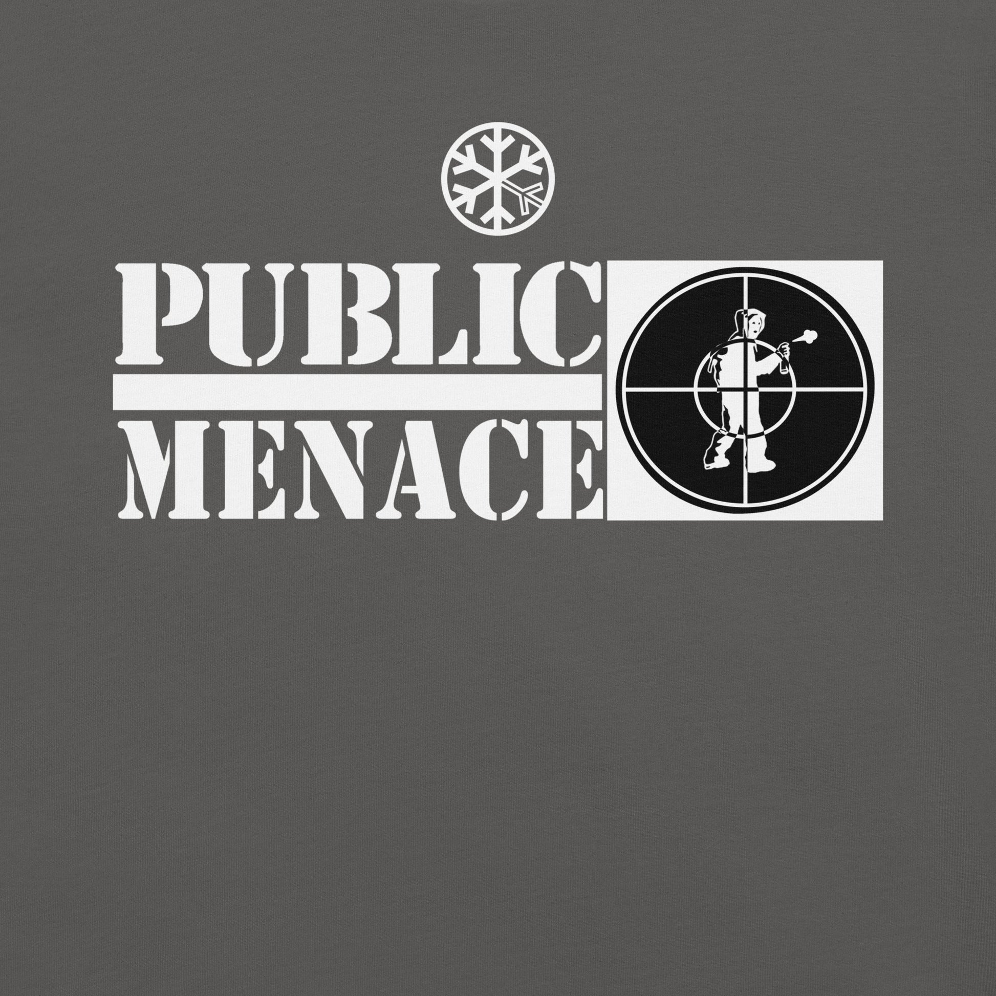 Gray-Public Menace Graffiti Tee from B.Different Clothing, graphic, graffiti-inspired streetwear t-shirt