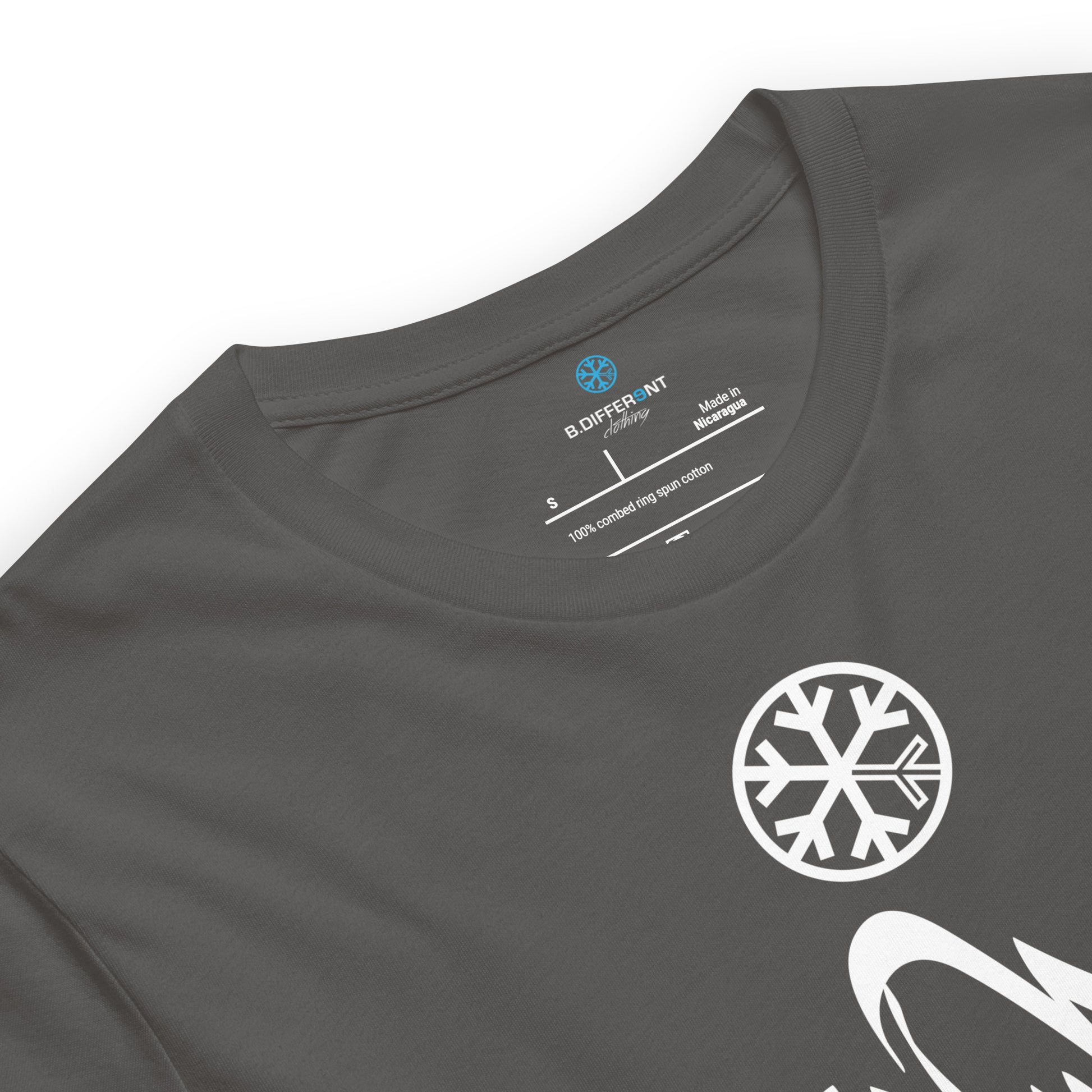 Gray-Antisocial Graffiti Tag Tee from B.Different Clothing, collar, graffiti-inspired streetwear t-shirt