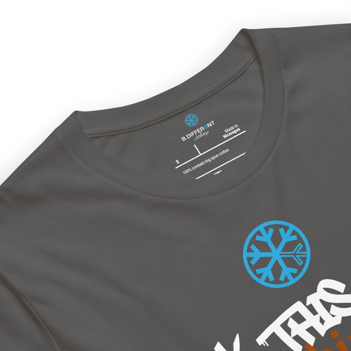 Darkgray-Groupthink Graffiti Tee from B.Different Clothing, collar, graffiti-inspired streetwear t-shirt