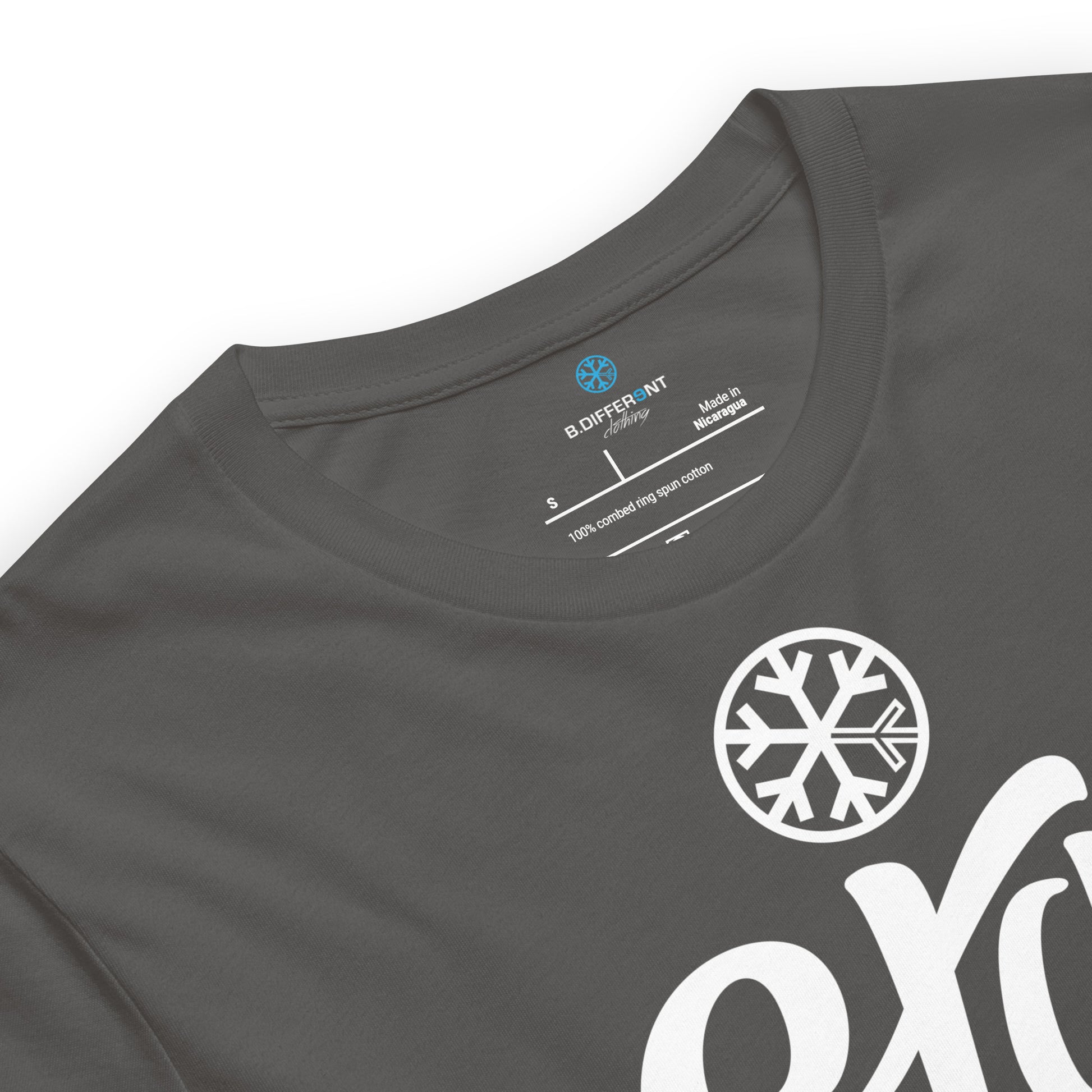 Gray-Stay Weird Tee from B.Different Clothing, collar, graffiti-inspired streetwear t-shirt