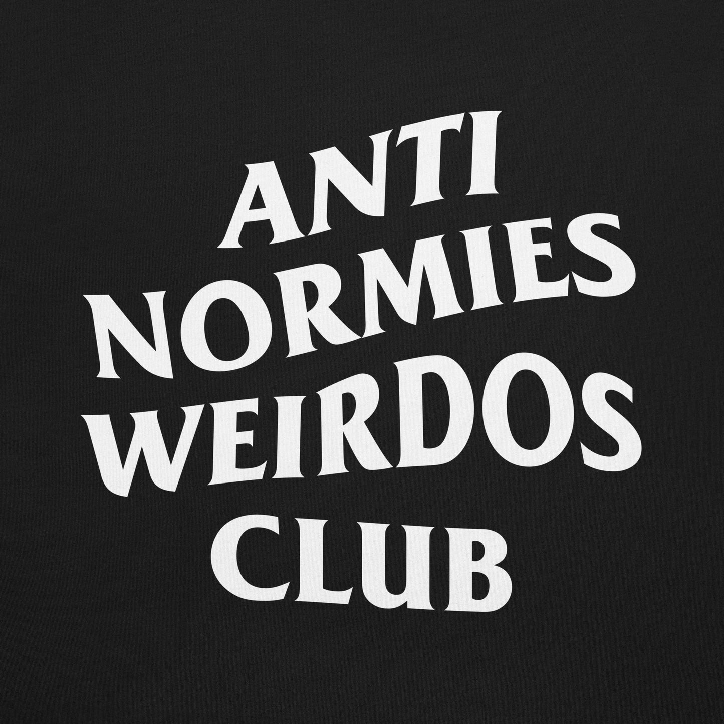Black-Anti Normies Weirdos Club Tee from B.Different Clothing, graphic, graffiti-inspired streetwear t-shirt