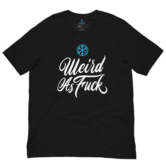 Weird As Fuck tee black by B.Different Clothing independent streetwear inspired by street art graffiti