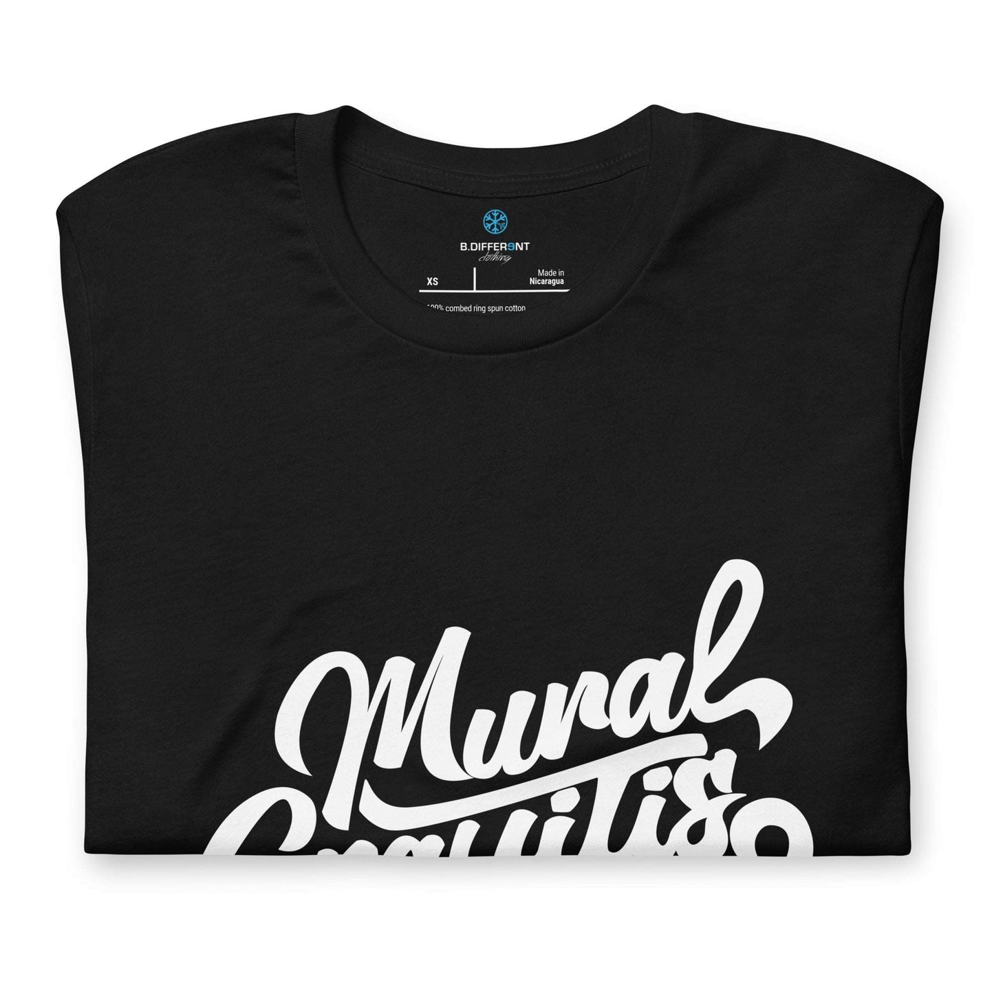 folded Mural Graffitis tee by B.Different Clothing street art graffiti inspired streetwear brand