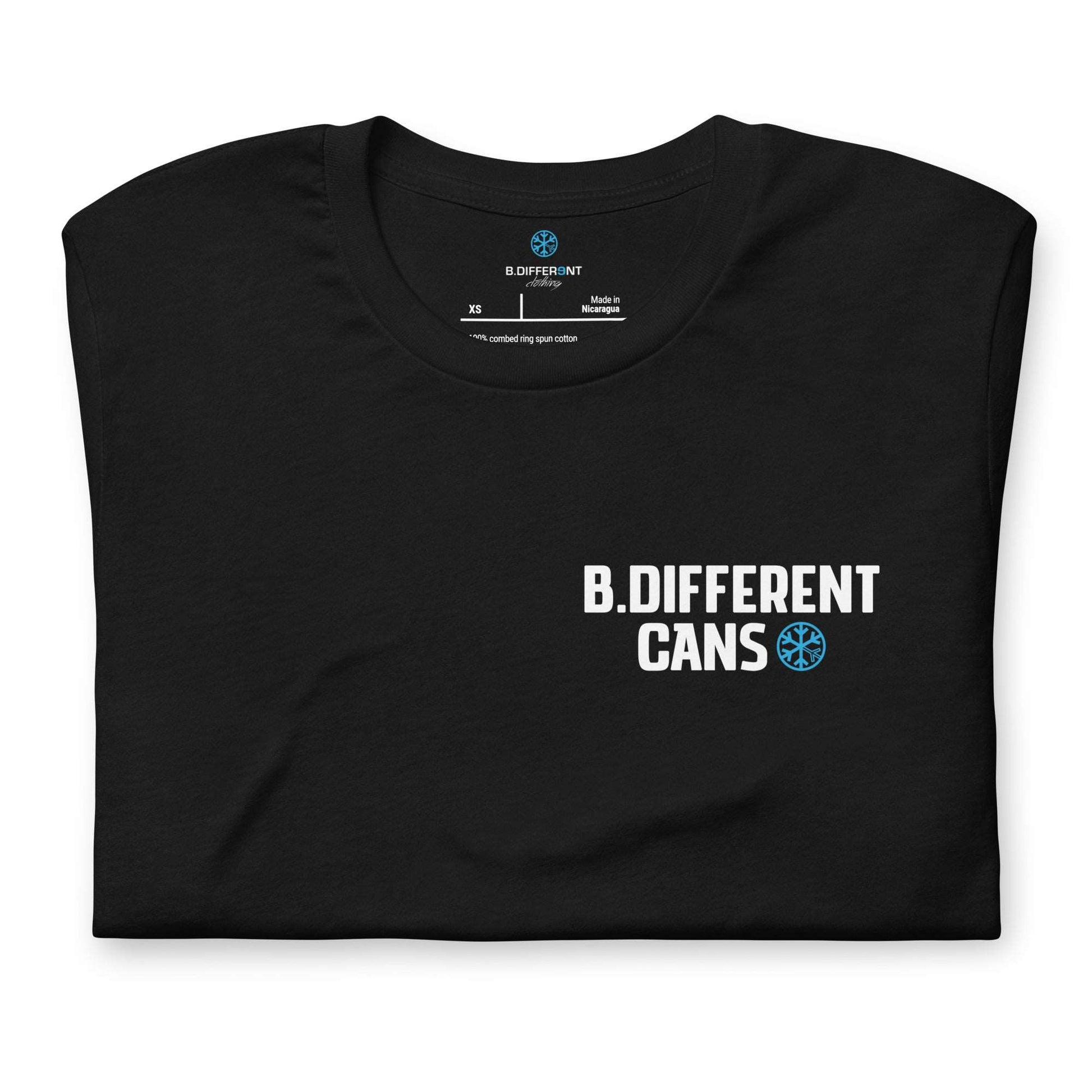 folded BLACK Can tee B.Different Clothing graffiti street art inspired streetwear brand