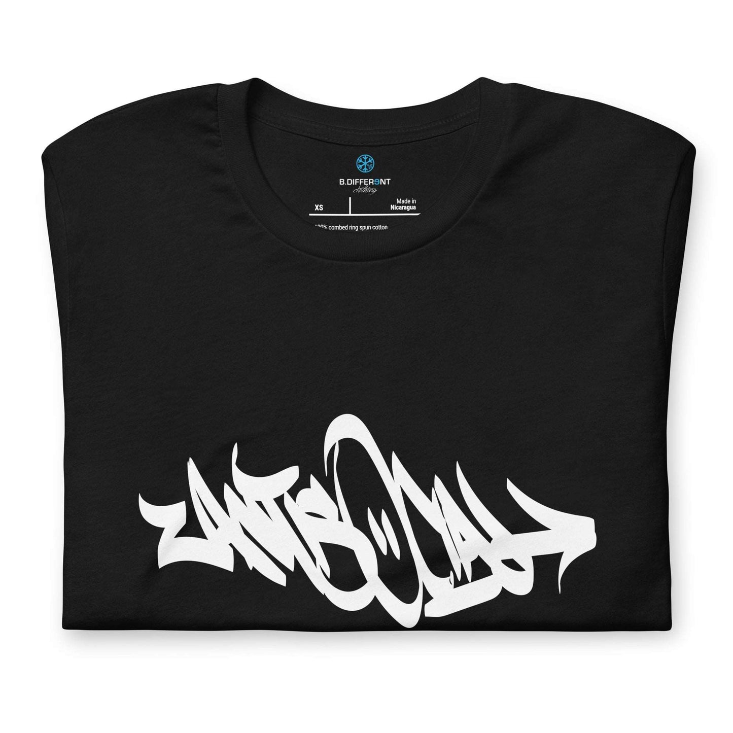 folded Antisocial Tag Tee black B.Different Clothing graffiti street art inspired streetwear brand