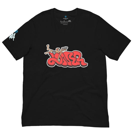 Loner tee black by B.Different Clothing street art graffiti inspired streetwear brand for weirdos, outsiders, and misfits.