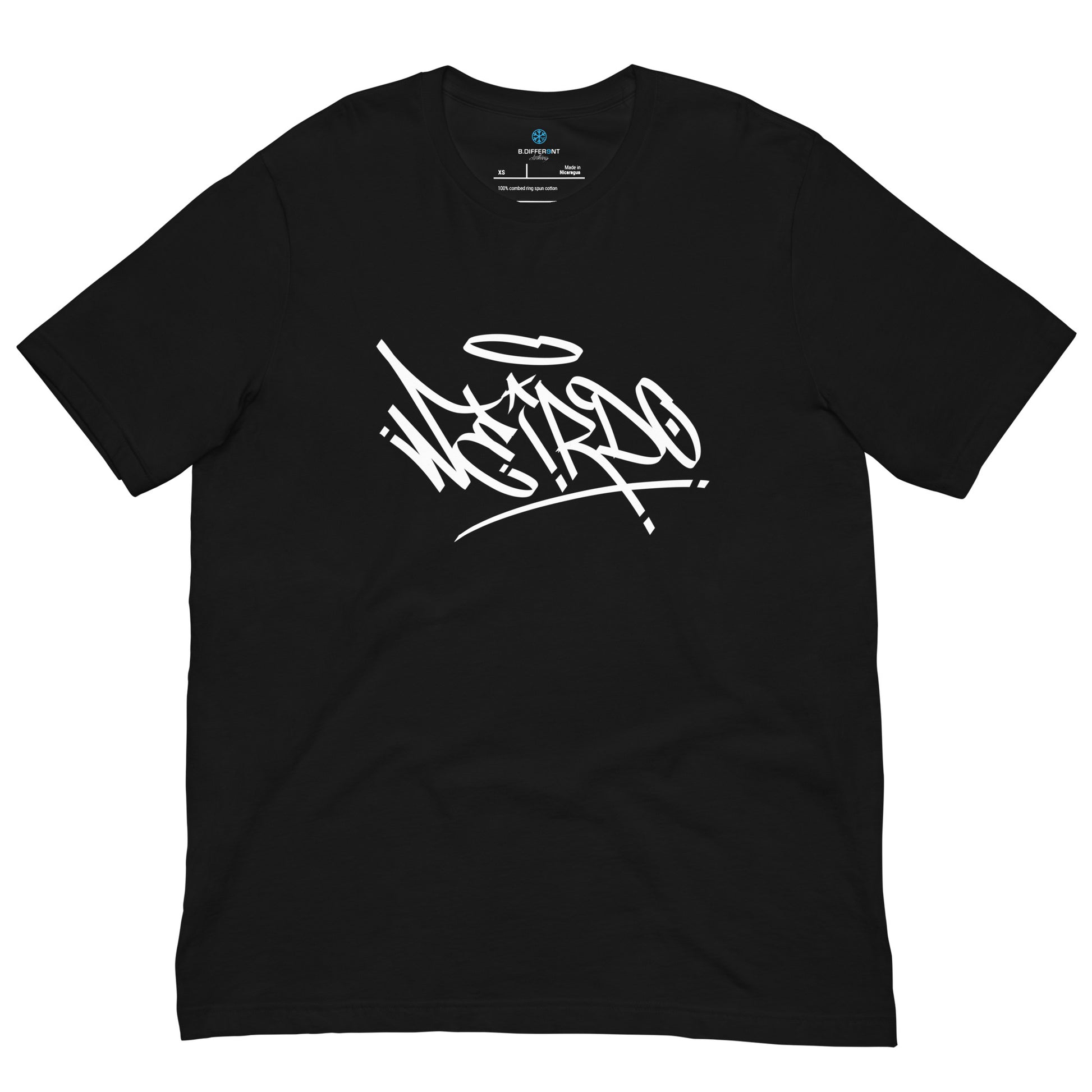 Weirdo Tag Tee black by B.Different Clothing street art graffiti inspired brand for weirdos, outsiders, and misfits.