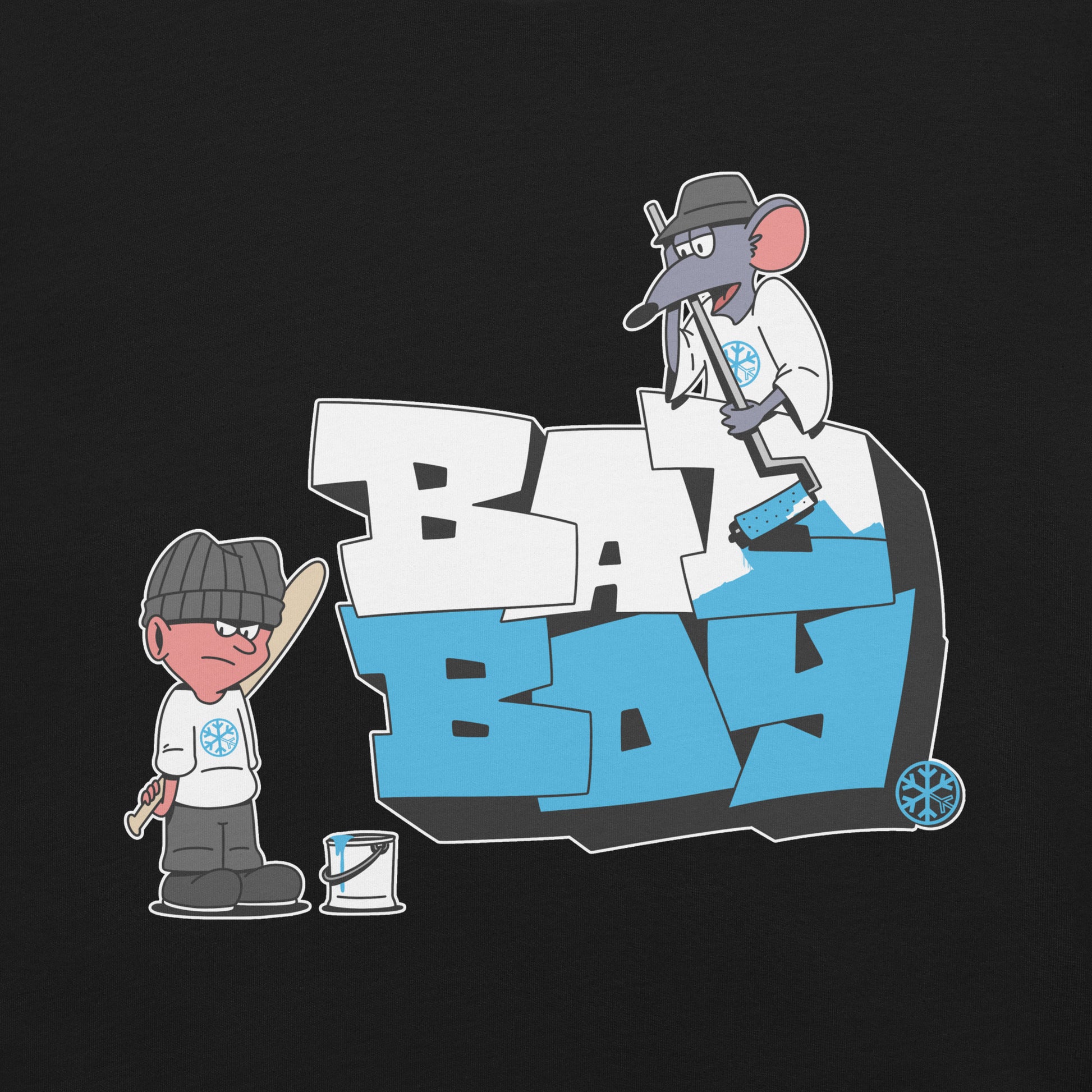 Beige-Bad Boy Graffiti Tee from B.Different Clothing, graphic, graffiti-inspired streetwear t-shirt