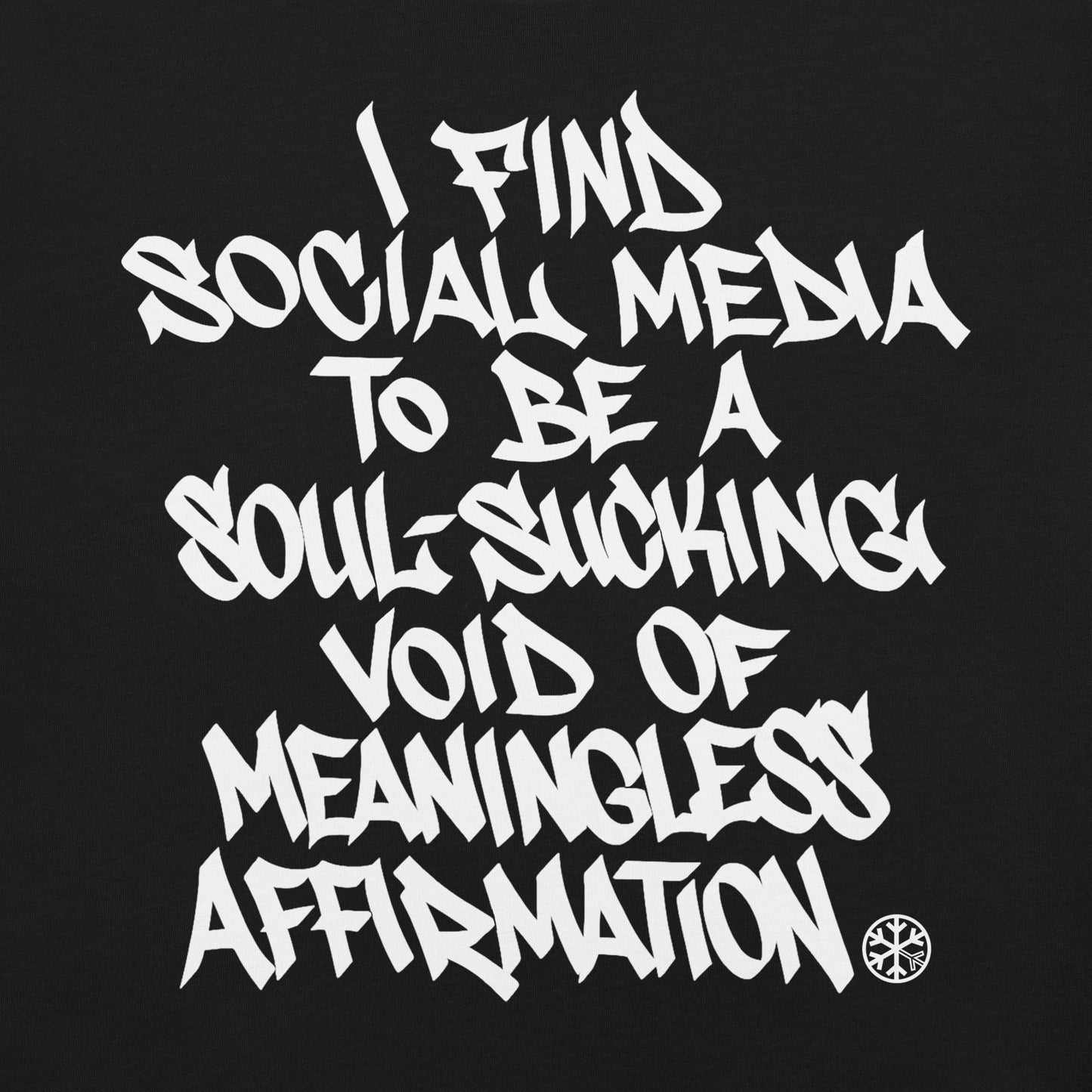 Black-Social Media Graffiti Tag Tee from B.Different Clothing, graphic, graffiti-inspired streetwear t-shirt