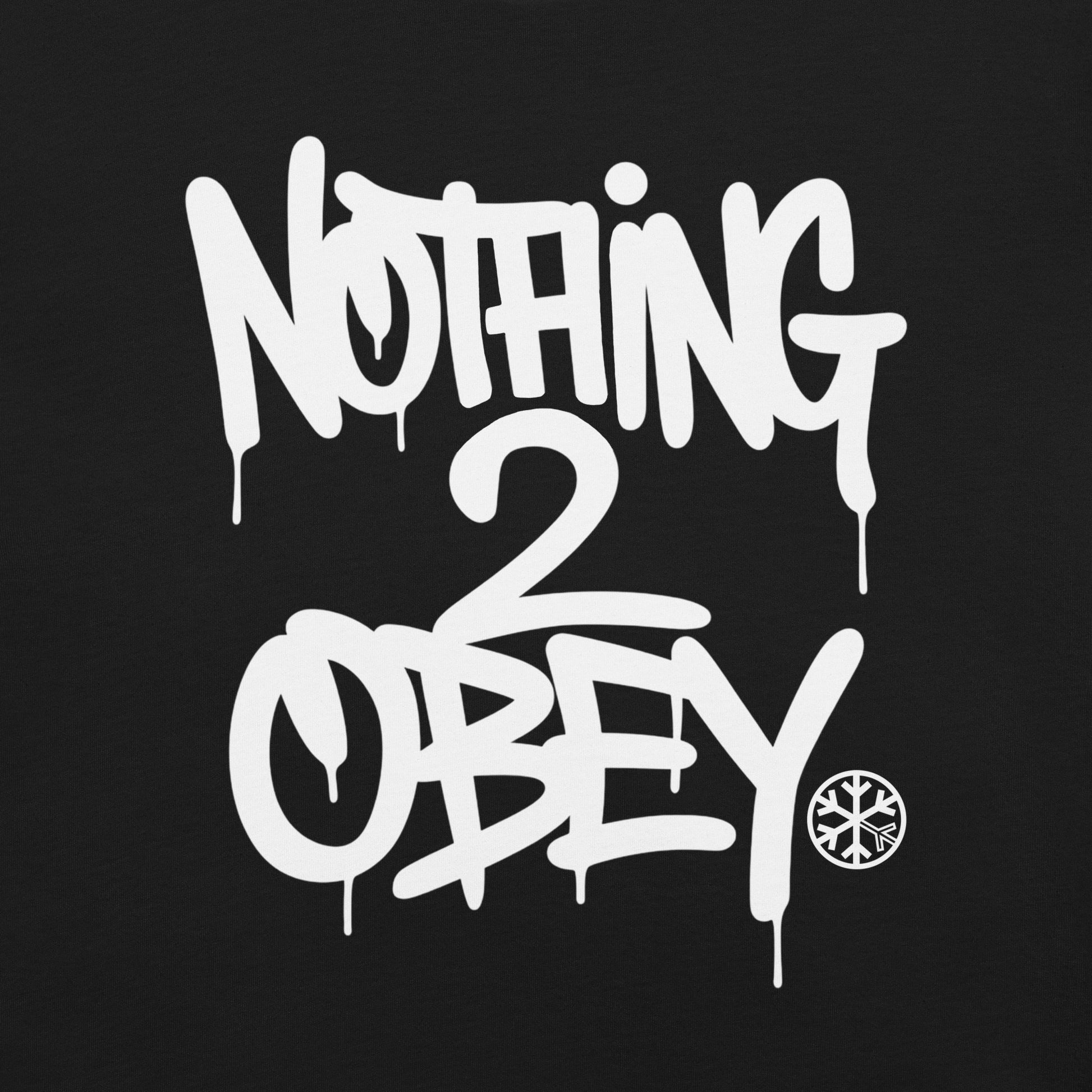 Black-Nothing 2 Obey Graffiti Tee from B.Different Clothing, graphic, graffiti-inspired streetwear t-shirt