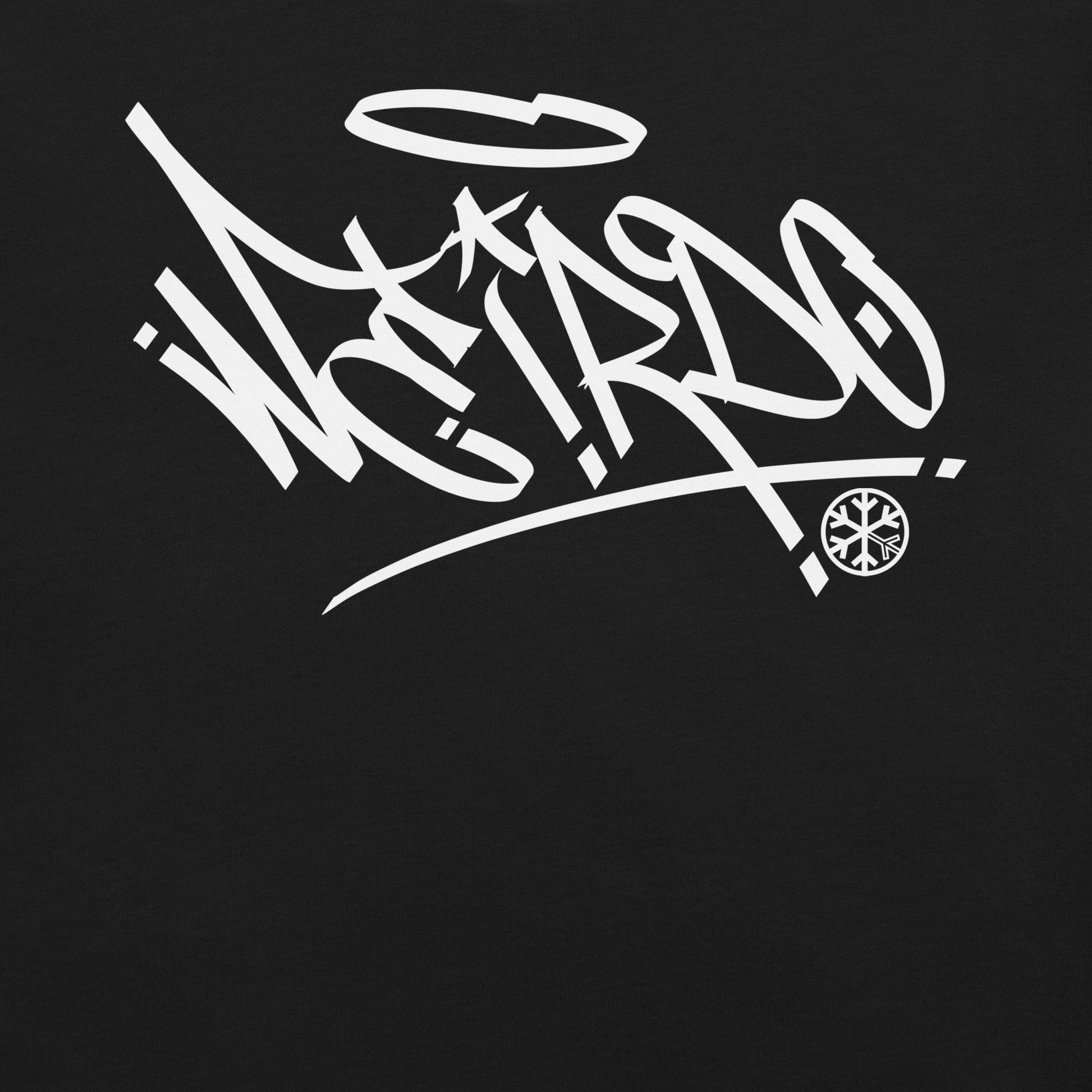 Black-Weirdo Tag Graffiti Tee from B.Different Clothing, graphic, graffiti-inspired streetwear t-shirt