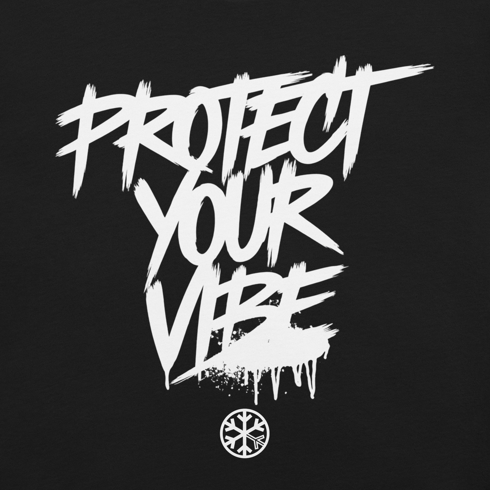 Black-Protect Your Vibe Graffiti Tag Tee from B.Different Clothing, graphic, graffiti-inspired streetwear t-shirt