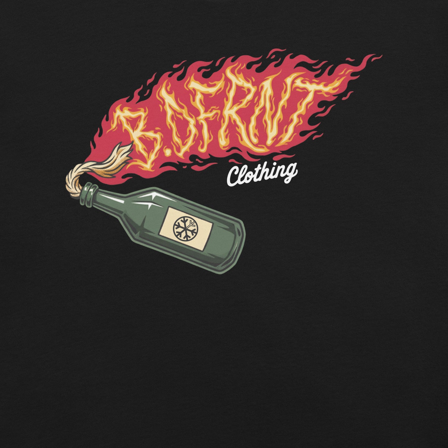 Black-Molotov Graffiti Tee from B.Different Clothing, graphic, graffiti-inspired streetwear t-shirt