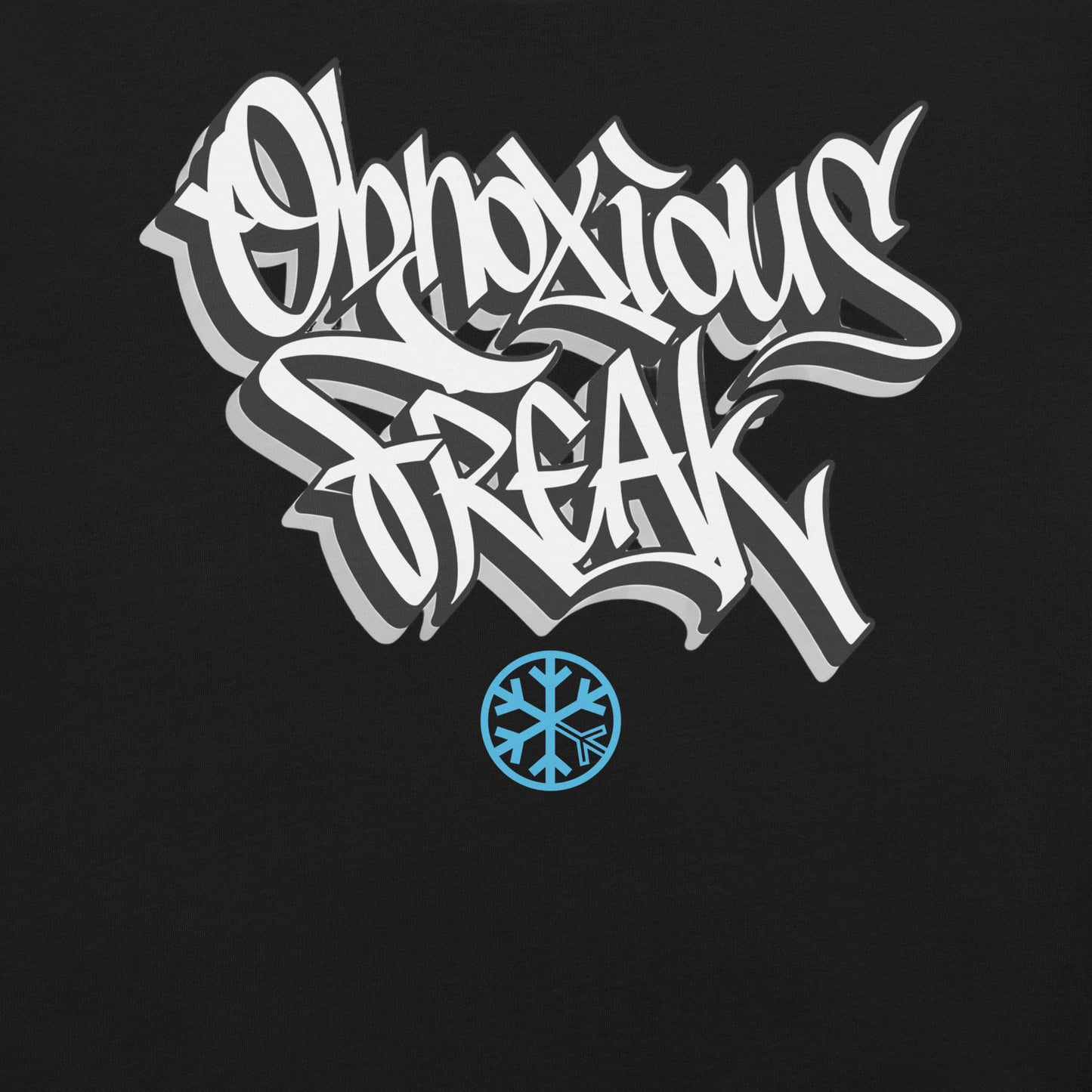 Black-Obnoxious Freak Graffiti Tee from B.Different Clothing, graphic, graffiti-inspired streetwear t-shirt