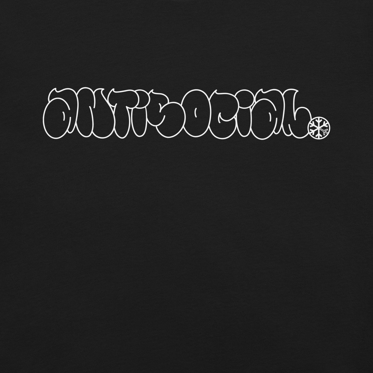 Black-Antisocial Graffiti Hollow Tee from B.Different Clothing, graphic, graffiti-inspired streetwear t-shirt