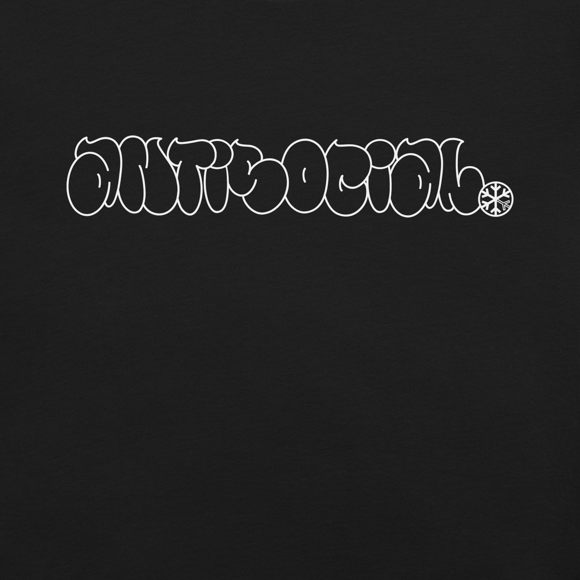 Black-Antisocial Graffiti Hollow Tee from B.Different Clothing, graphic, graffiti-inspired streetwear t-shirt
