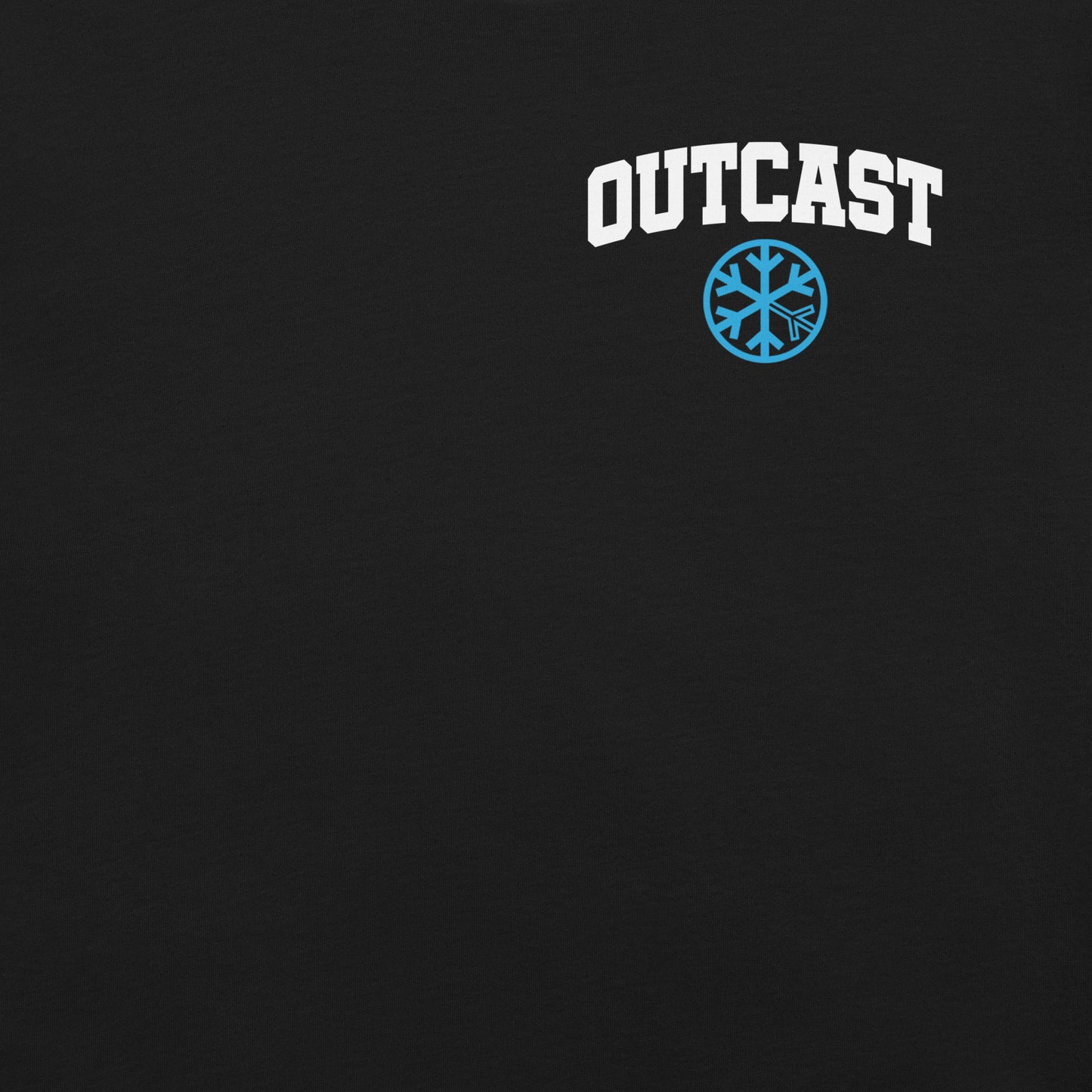 Black-Outcast Graffiti Character Tee from B.Different Clothing, front graphic, graffiti-inspired streetwear t-shirt
