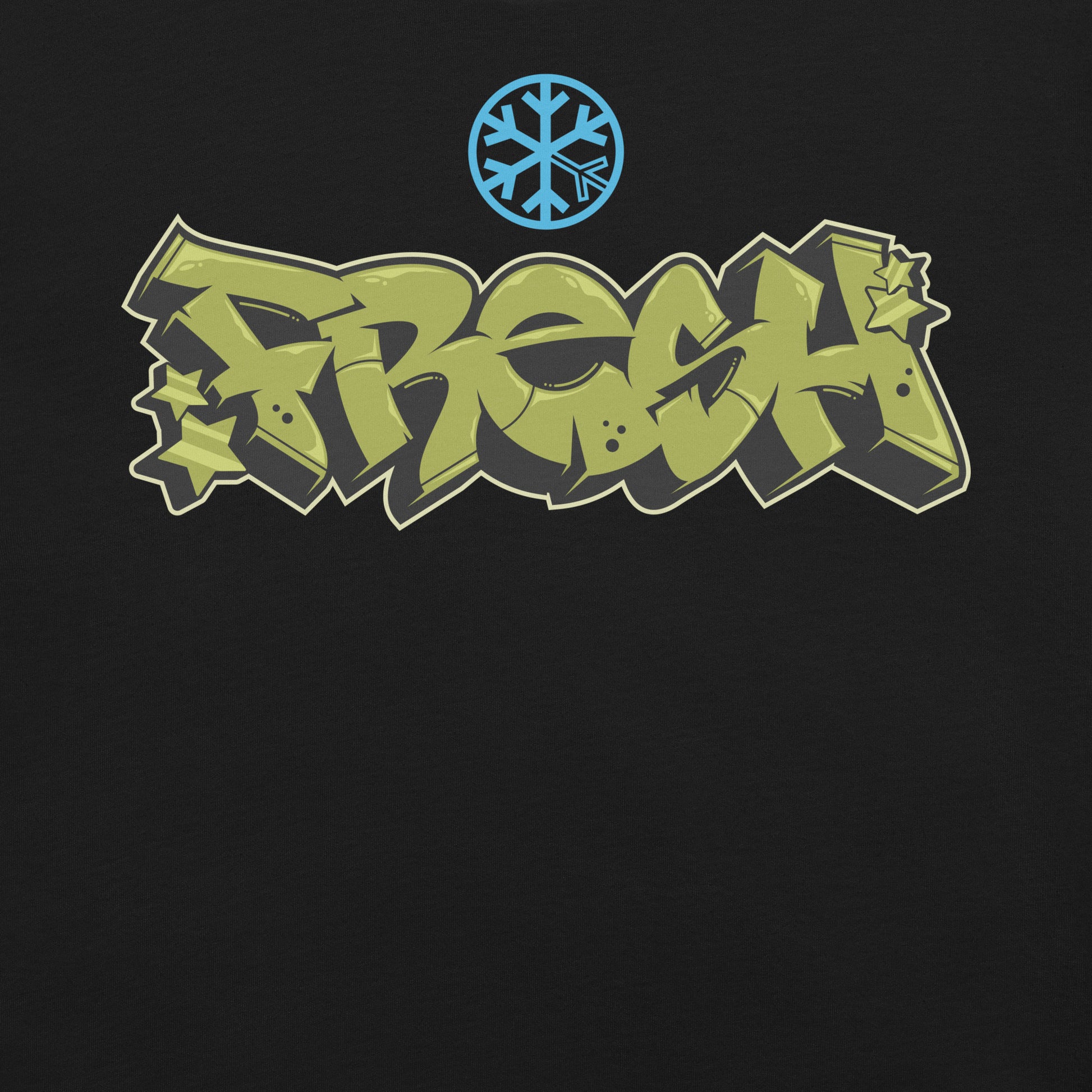 Black-Fresh Graffiti Piece Tee from B.Different Clothing, graphic, graffiti-inspired streetwear t-shirt