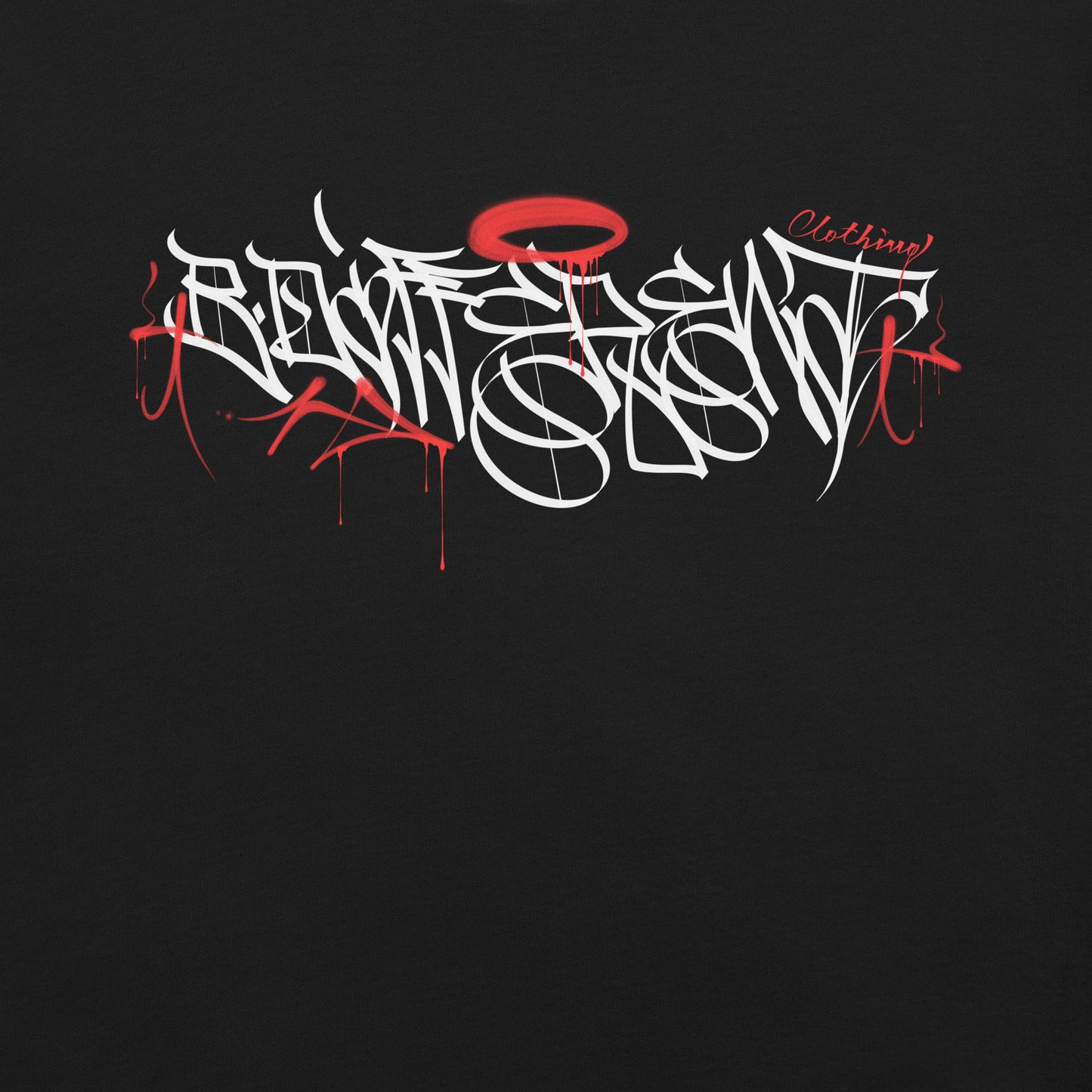 Black-Caos One Collab Graffiti Tee from B.Different Clothing, graphic, graffiti-inspired streetwear t-shirt