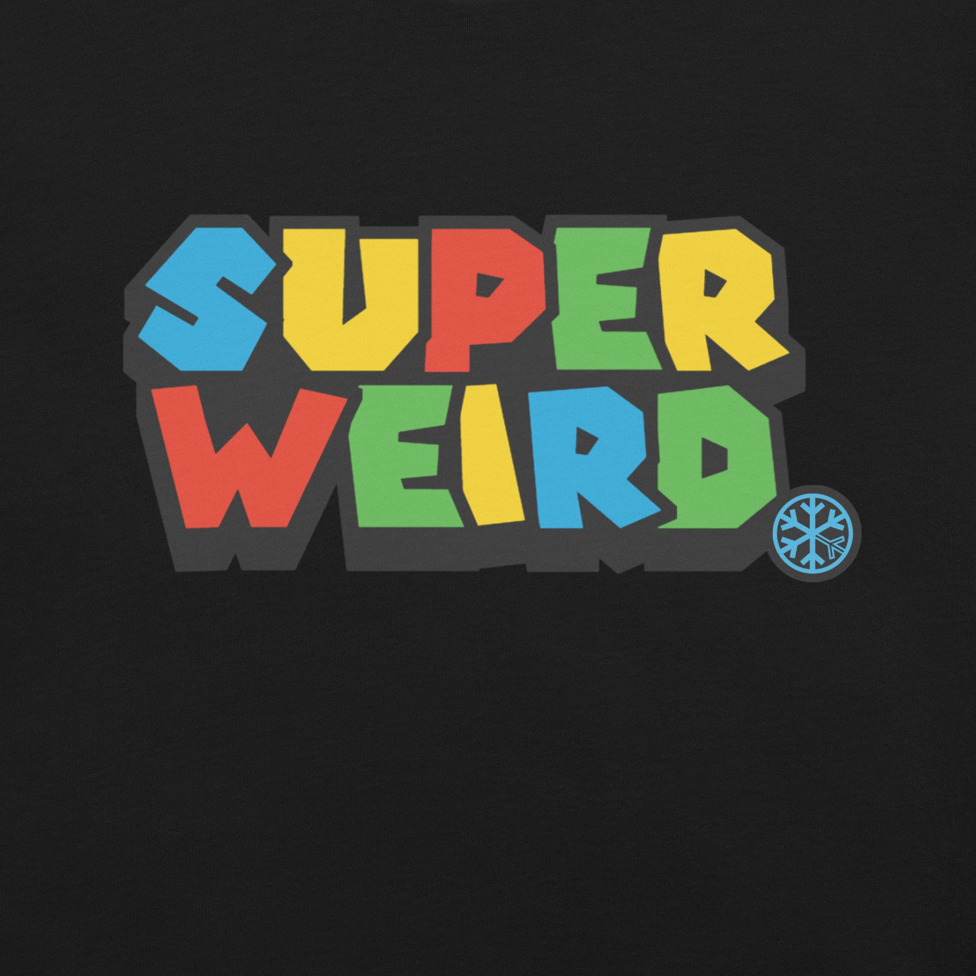 Black-Super Weird Tee from B.Different Clothing, graphic, graffiti-inspired streetwear t-shirt