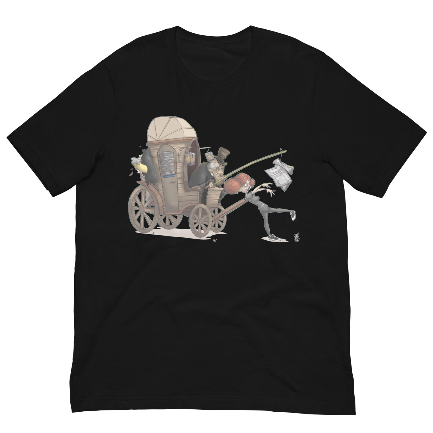 Black-Press Corpse Graffiti Tee from B.Different Clothing, front view, graffiti-inspired streetwear t-shirt