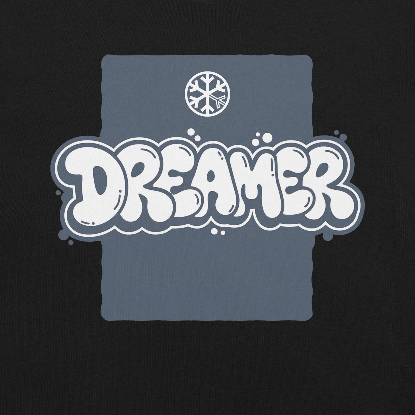 Black-Dreamer Graffiti Throw-up Tee from B.Different Clothing, graphic, graffiti-inspired streetwear t-shirt