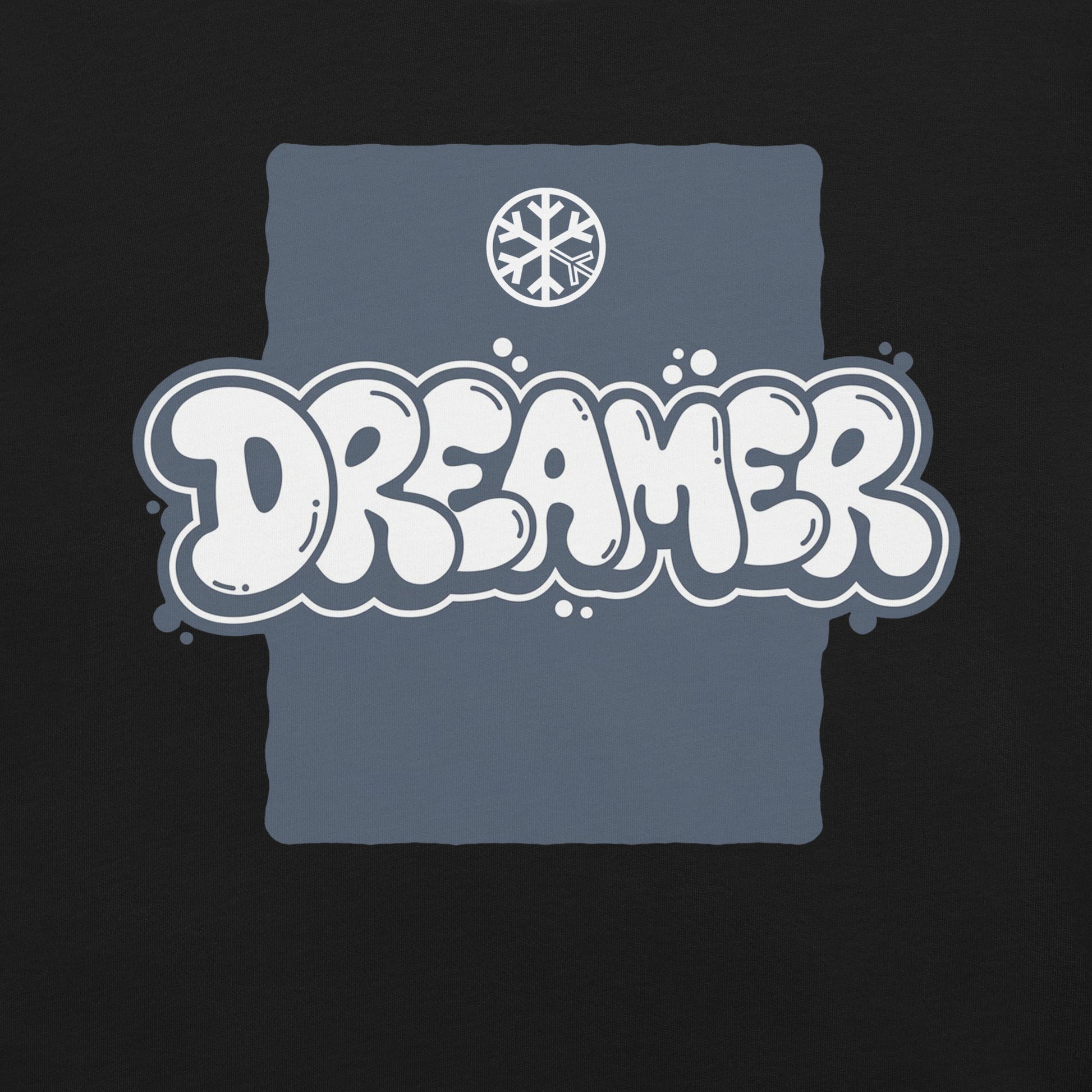 Black-Dreamer Graffiti Throw-up Tee from B.Different Clothing, graphic, graffiti-inspired streetwear t-shirt