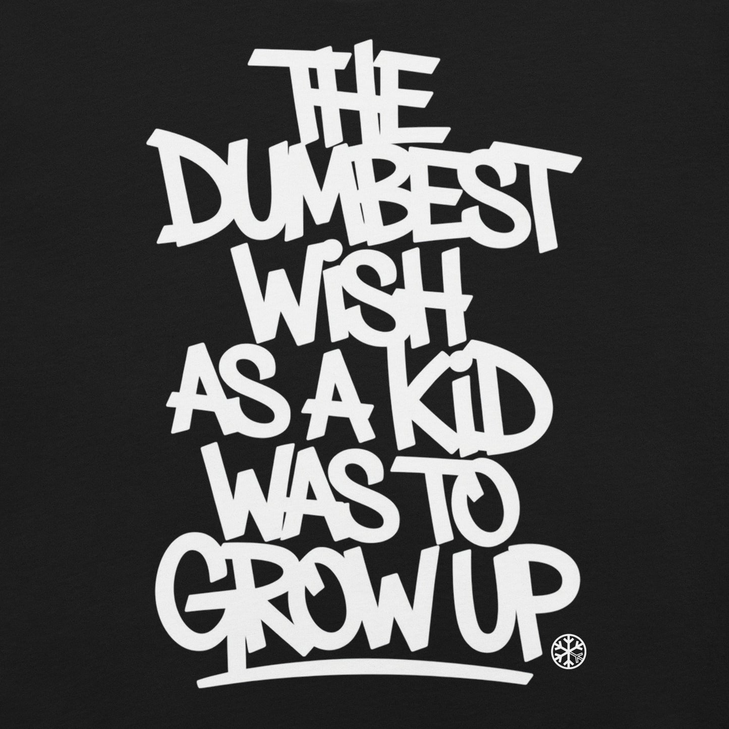 Black-The Dumbest Wish Graffiti Tag Tee from B.Different Clothing, graphic, graffiti-inspired streetwear t-shirt
