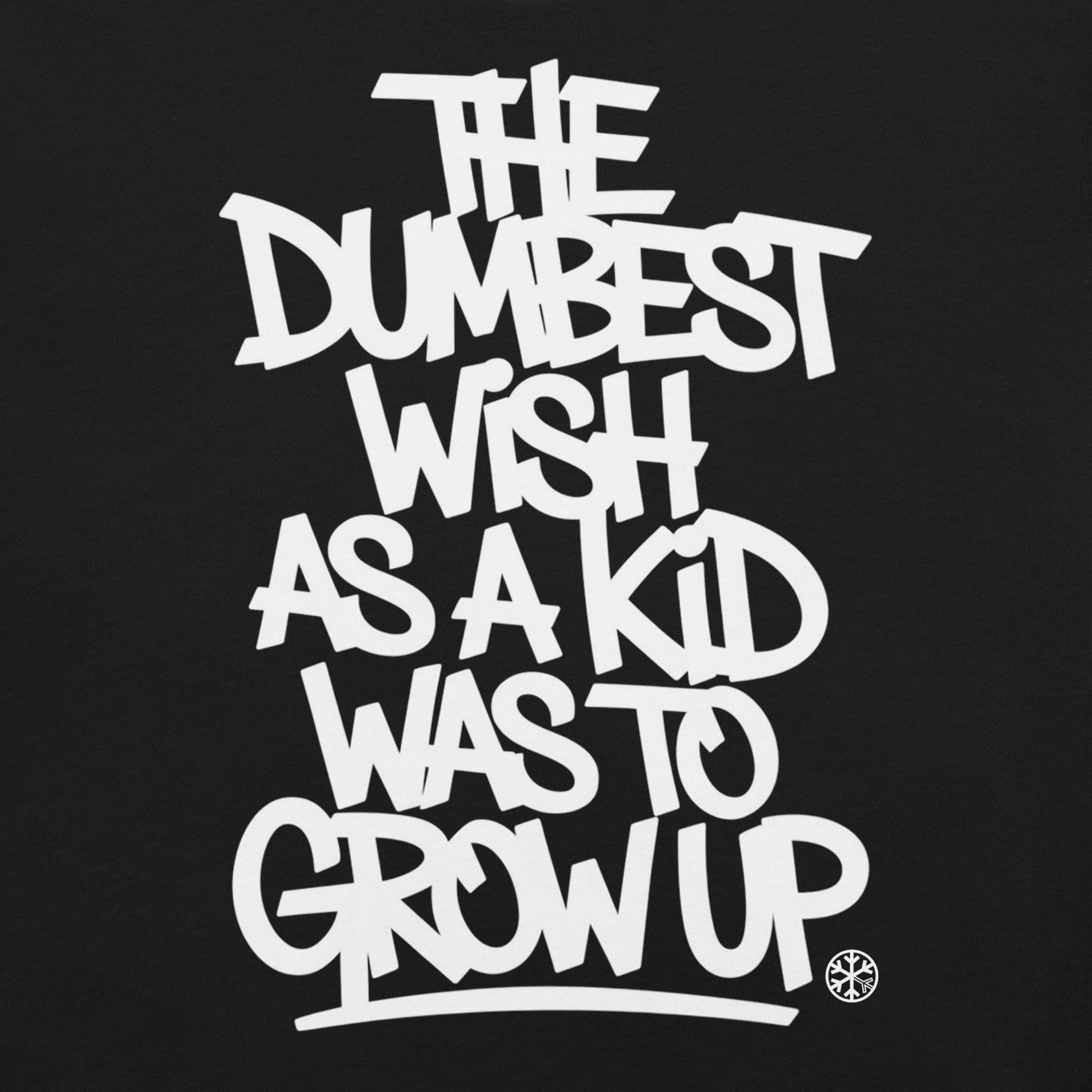Black-The Dumbest Wish Graffiti Tag Tee from B.Different Clothing, graphic, graffiti-inspired streetwear t-shirt