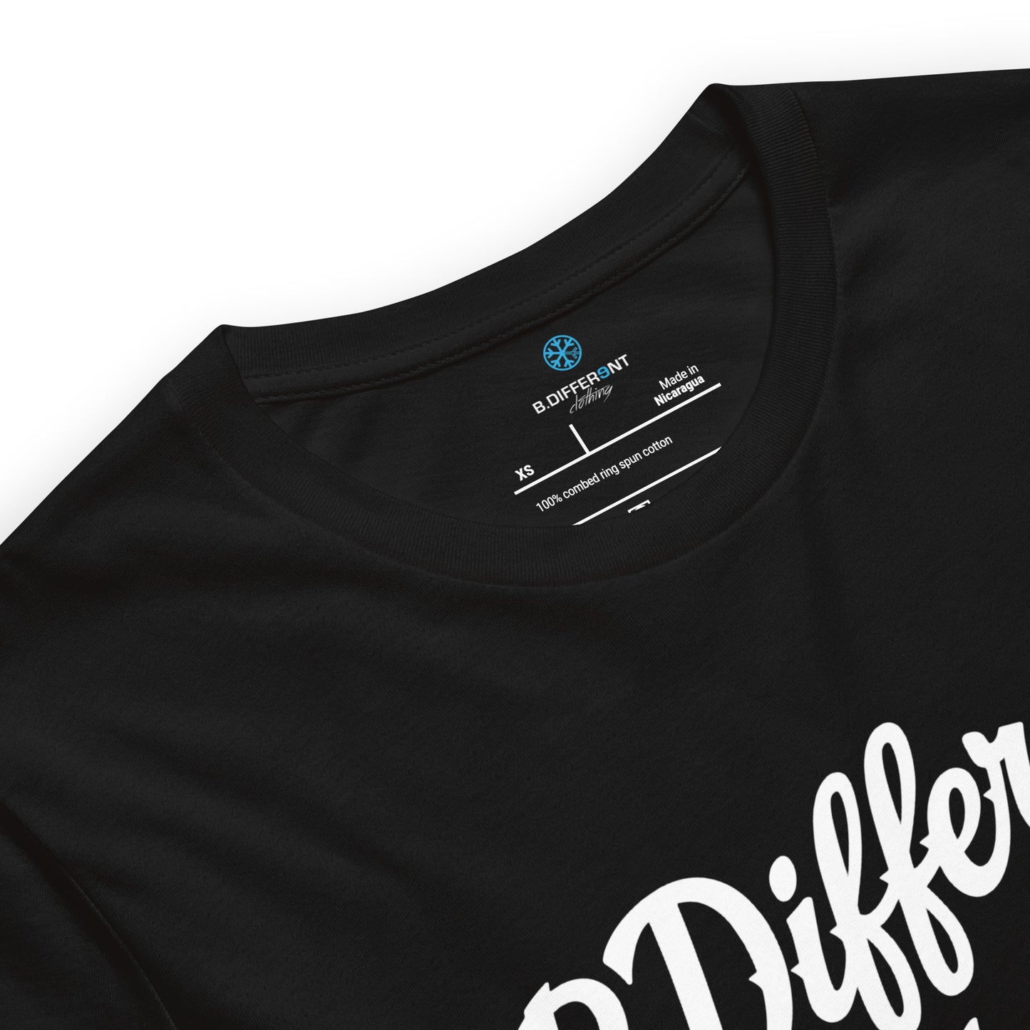 Black-The League Tee from B.Different Clothing, collar, graffiti-inspired streetwear t-shirt