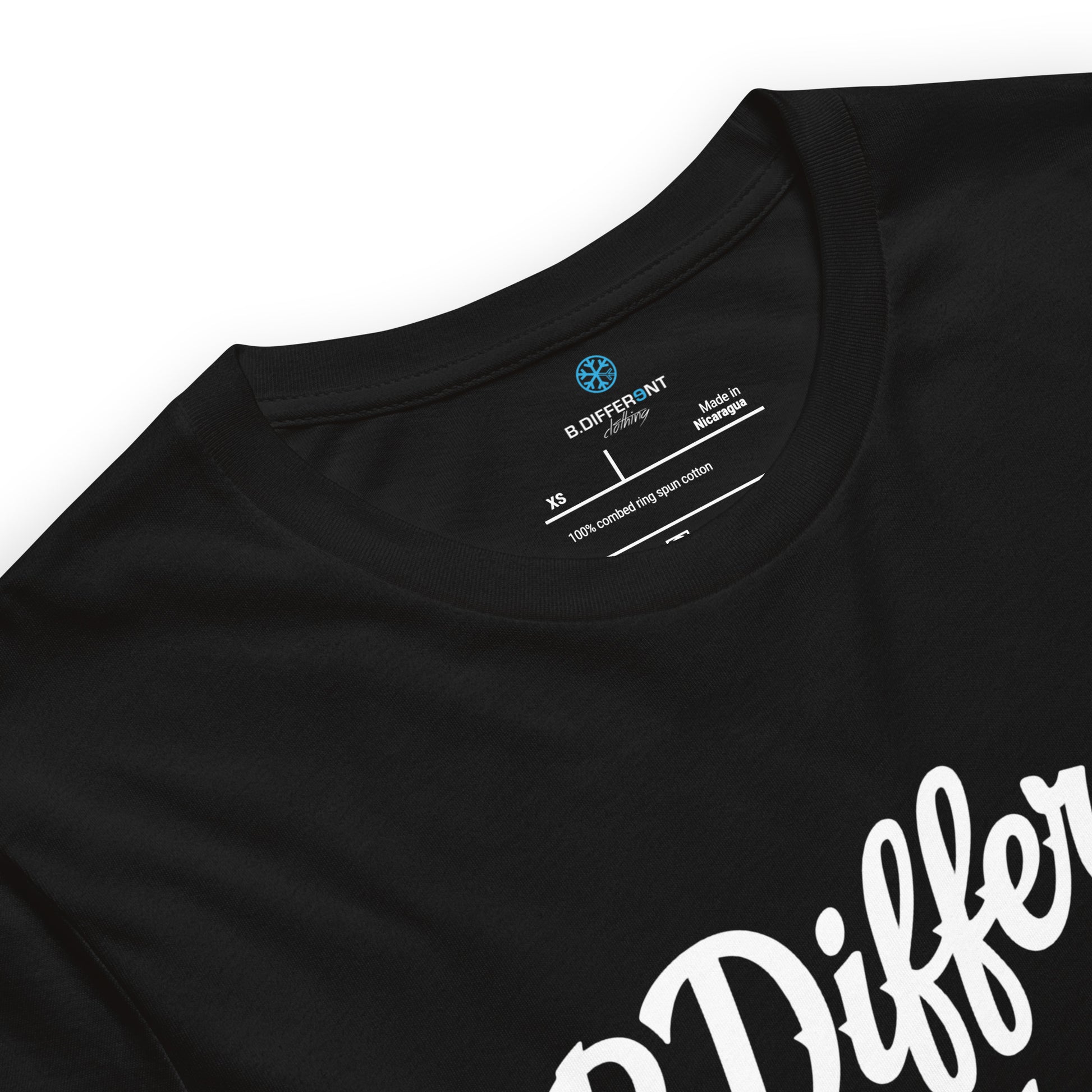 Black-The League Tee from B.Different Clothing, collar, graffiti-inspired streetwear t-shirt