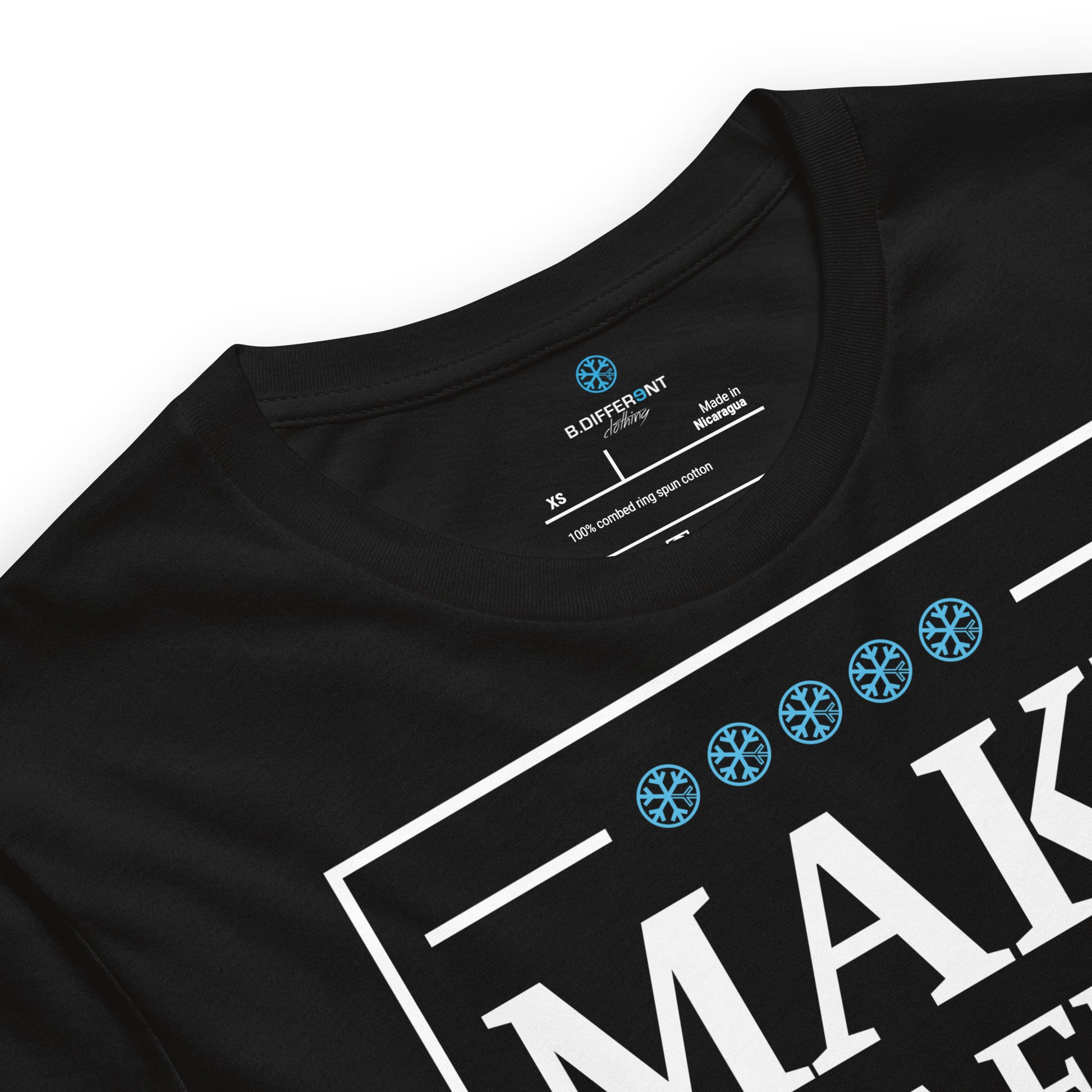 Black-Make Graffiti Great Again Tee from B.Different Clothing, collar, graffiti-inspired streetwear t-shirt